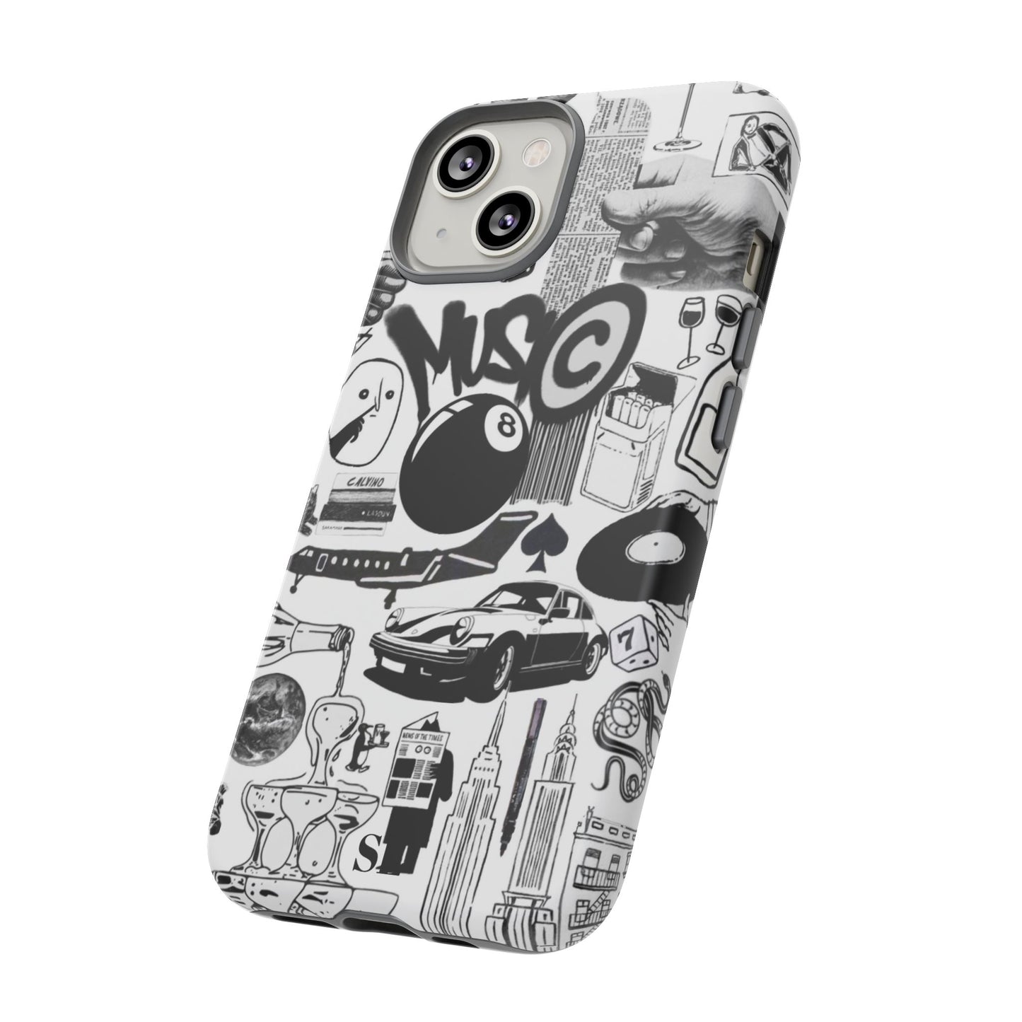 Black and White iPhone Case