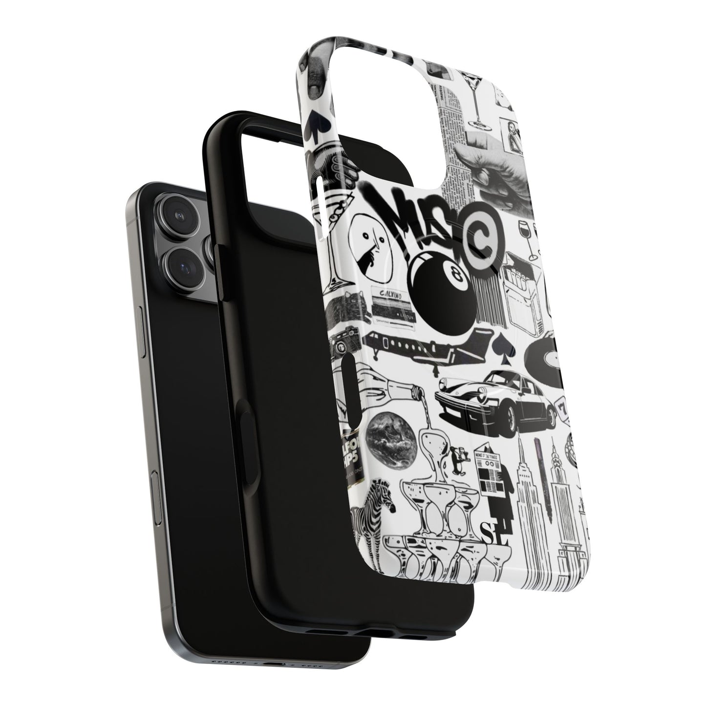Black and White MagSafe Case