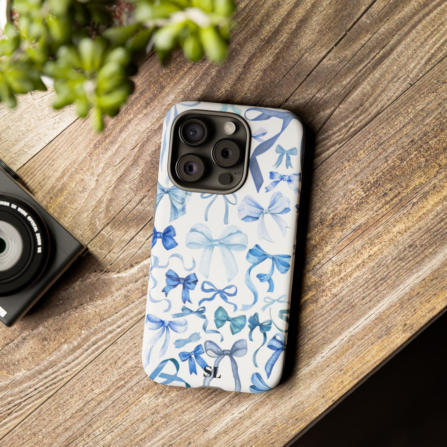 Blue Bows iPhone Case