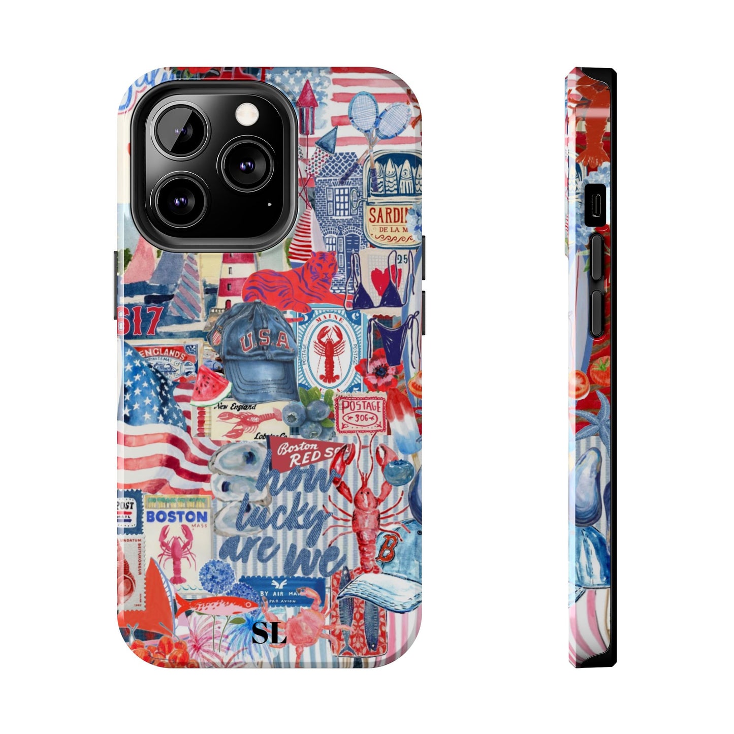 Red, White & Blue iPhone Case