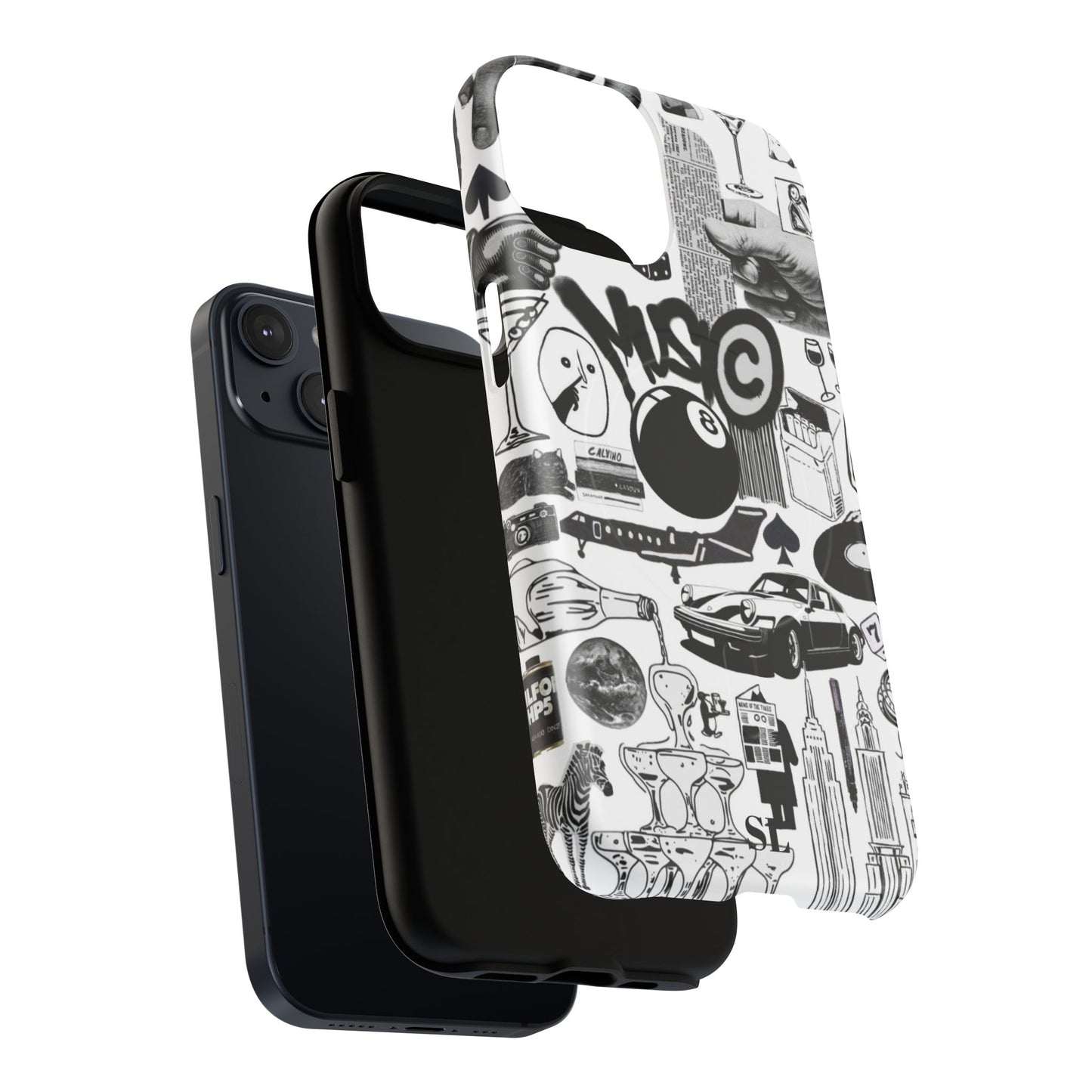Black and White MagSafe Case