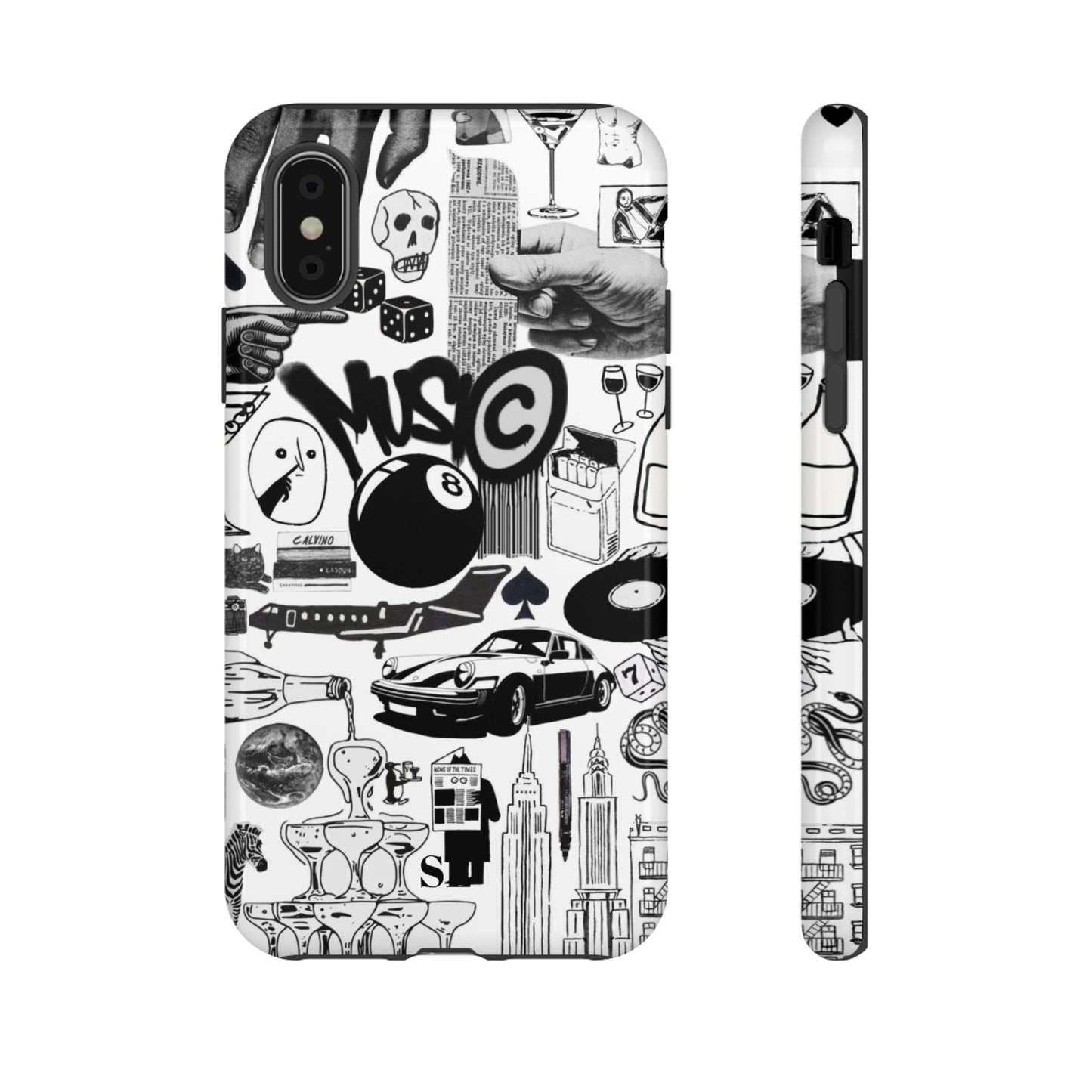 Black and White iPhone Case