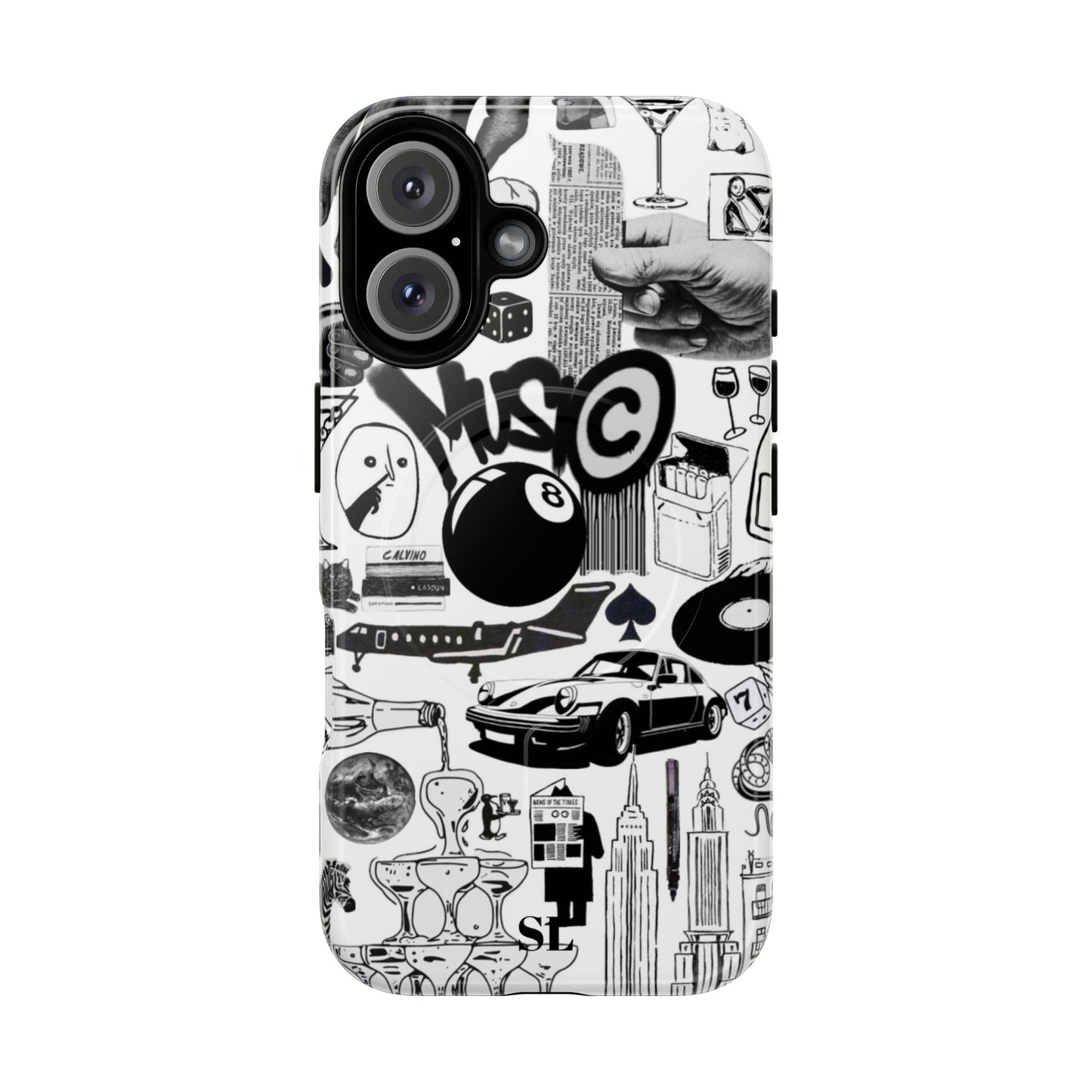 Black and White MagSafe Case