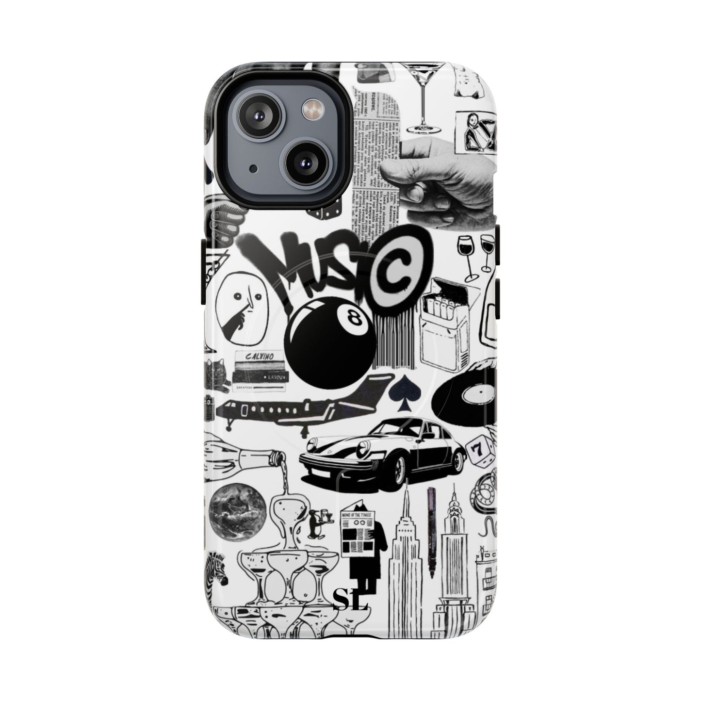 Black and White MagSafe Case