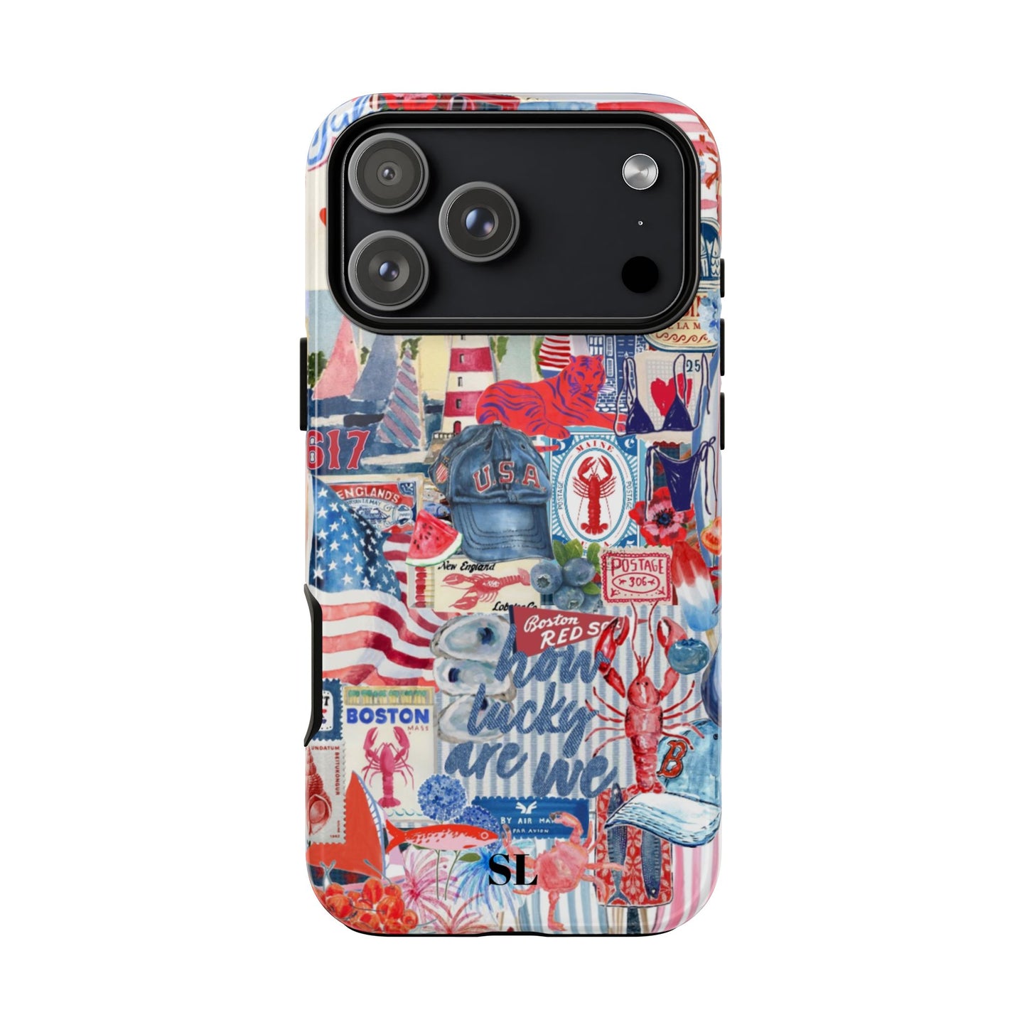 Red, White & Blue iPhone Case