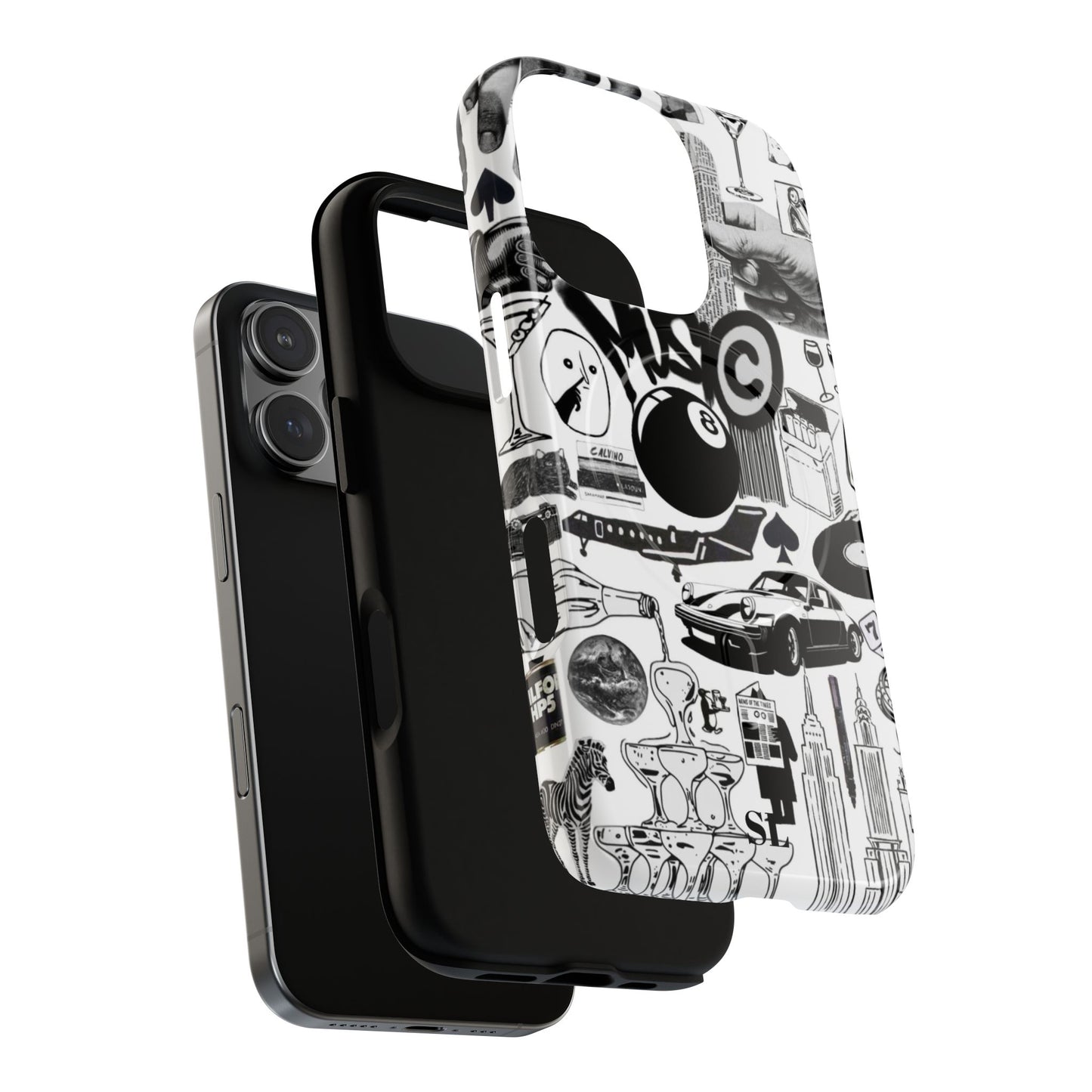 Black and White MagSafe Case