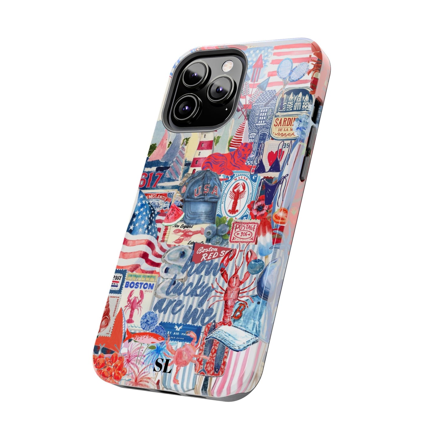 Red, White & Blue iPhone Case