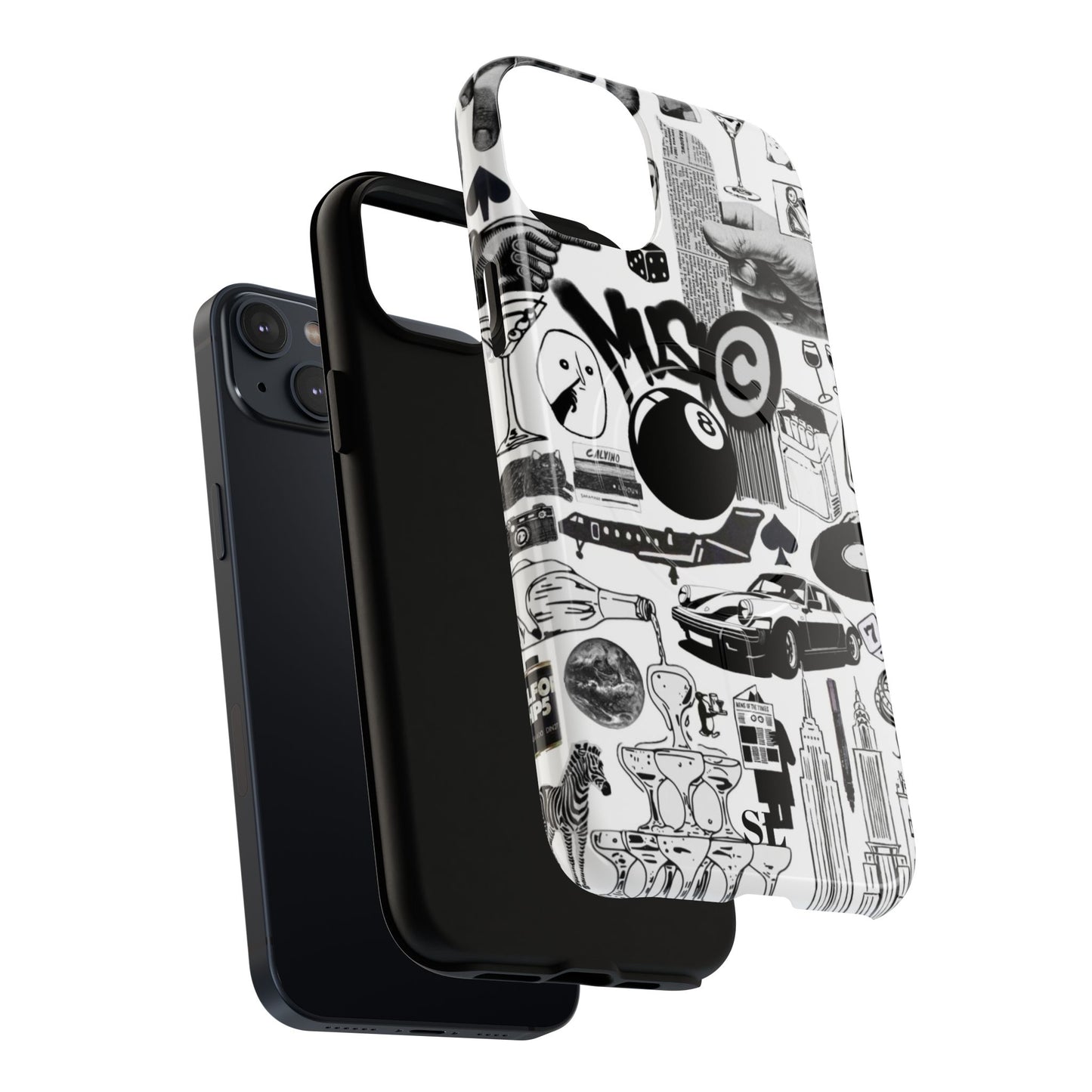 Black and White MagSafe Case