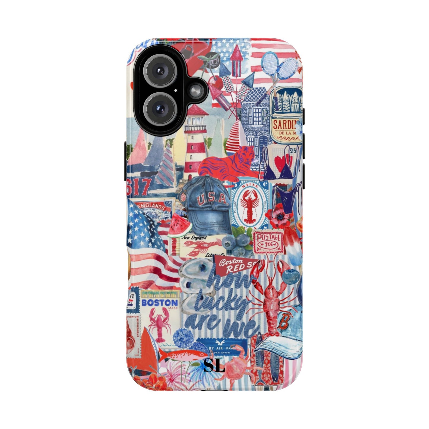 Red, White & Blue iPhone Case