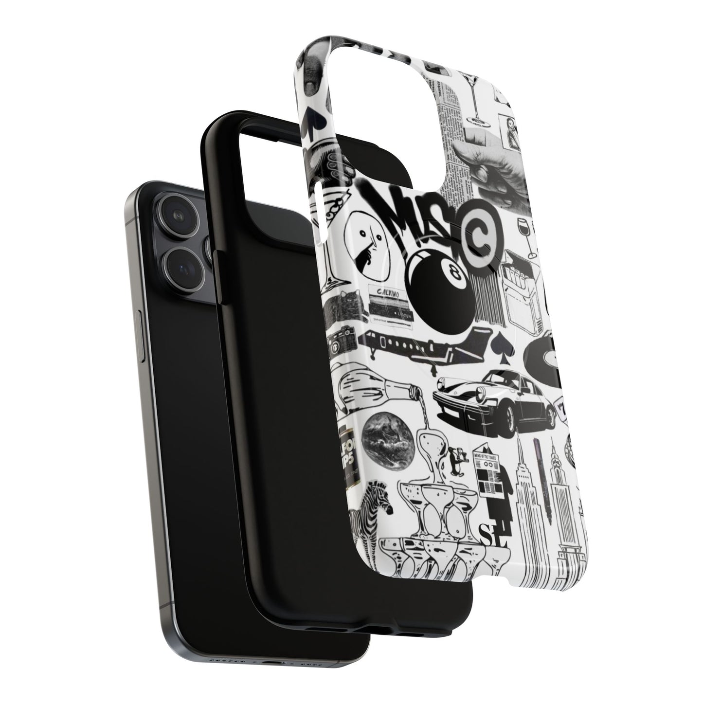 Black and White MagSafe Case