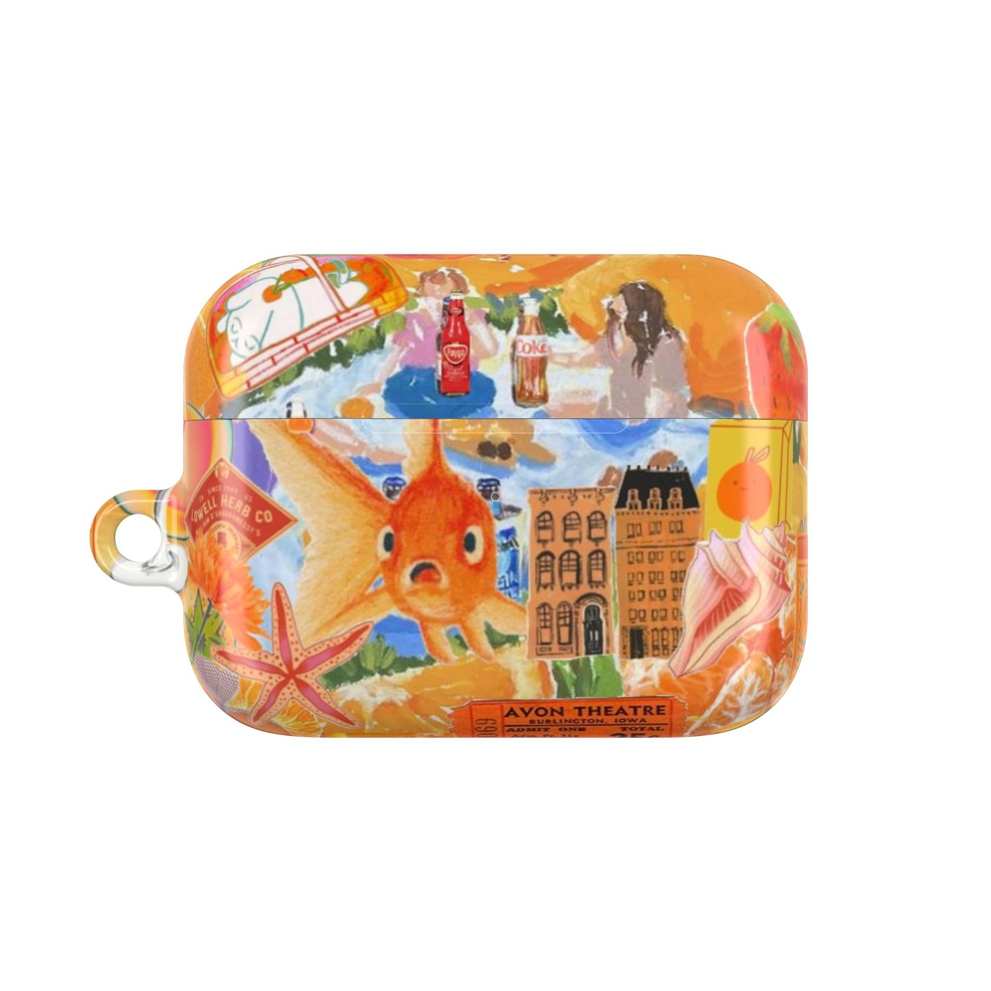 Orange Goldfish AirPod Case