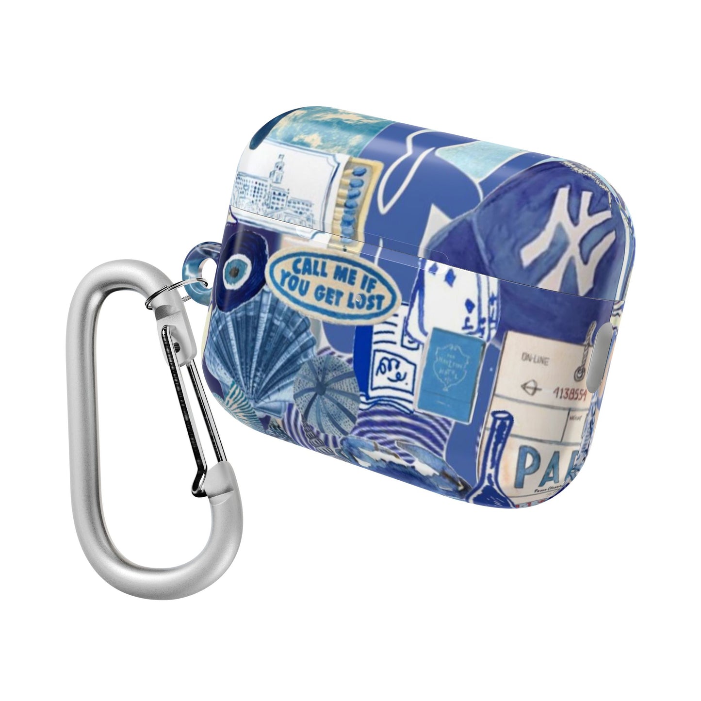 Blue Collage AirPod Case