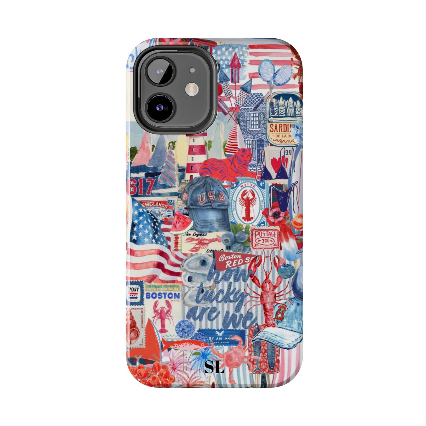 Red, White & Blue iPhone Case