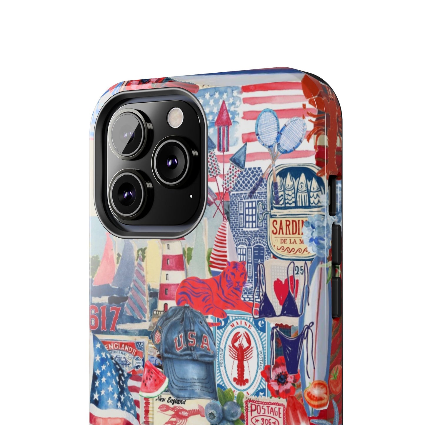 Red, White & Blue iPhone Case