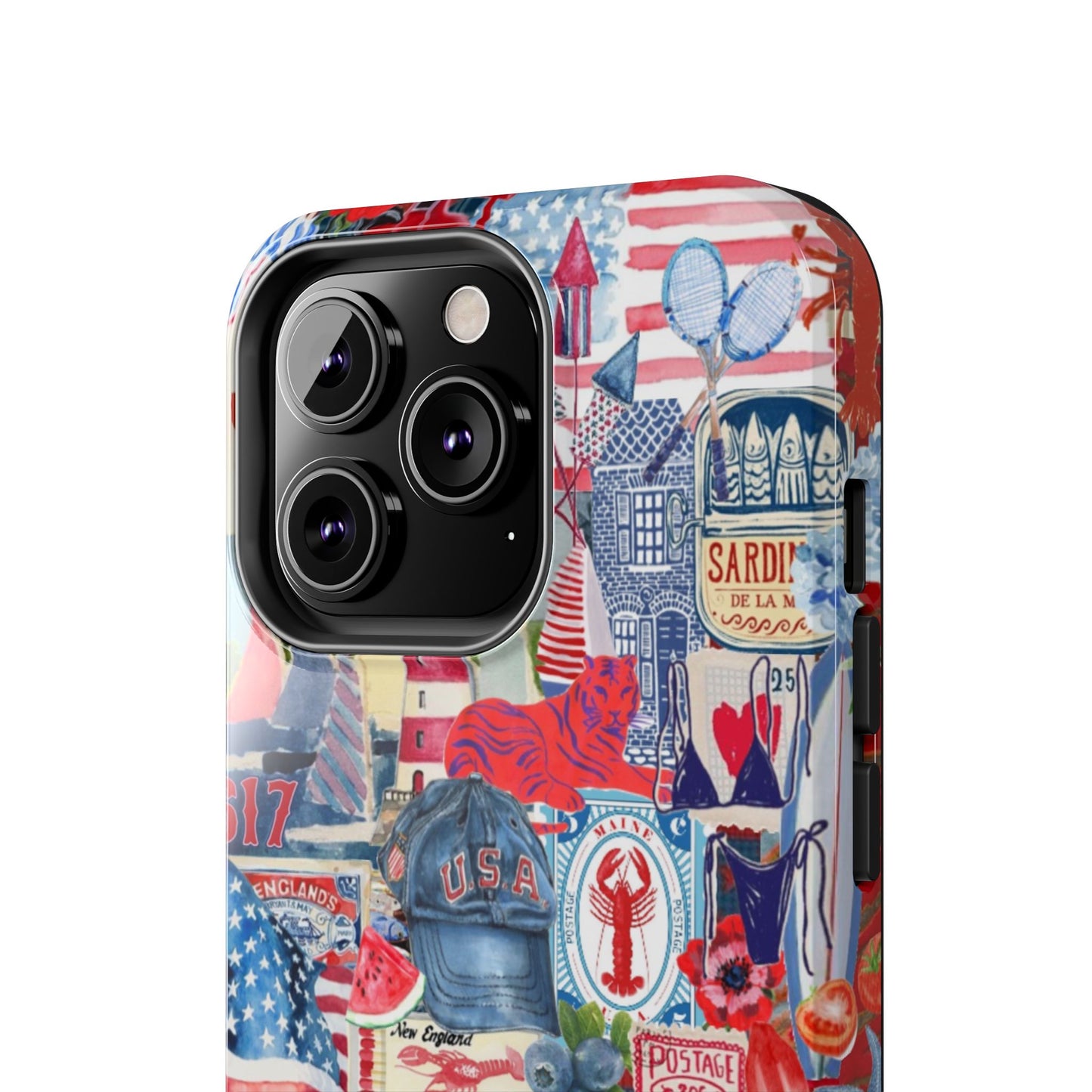 Red, White & Blue iPhone Case