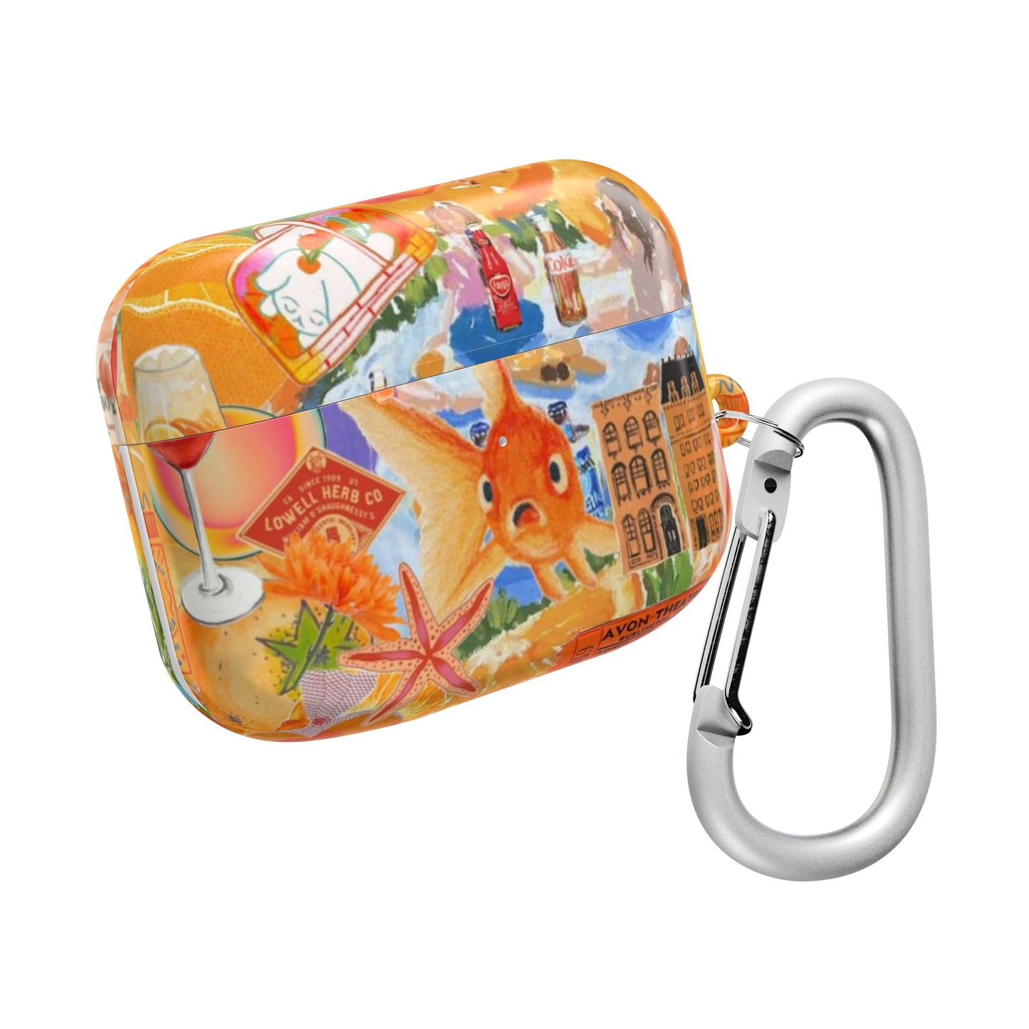Orange Goldfish AirPod Case