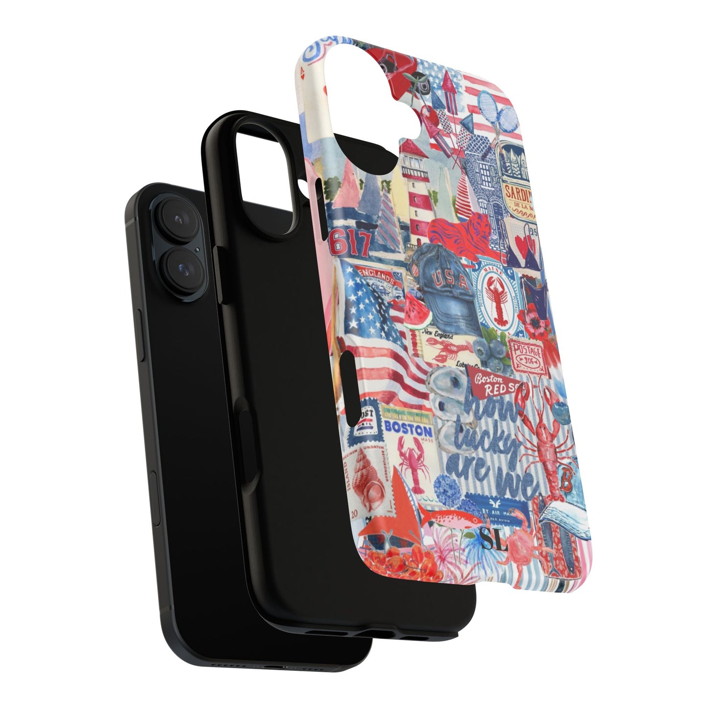 Red, White & Blue iPhone Case