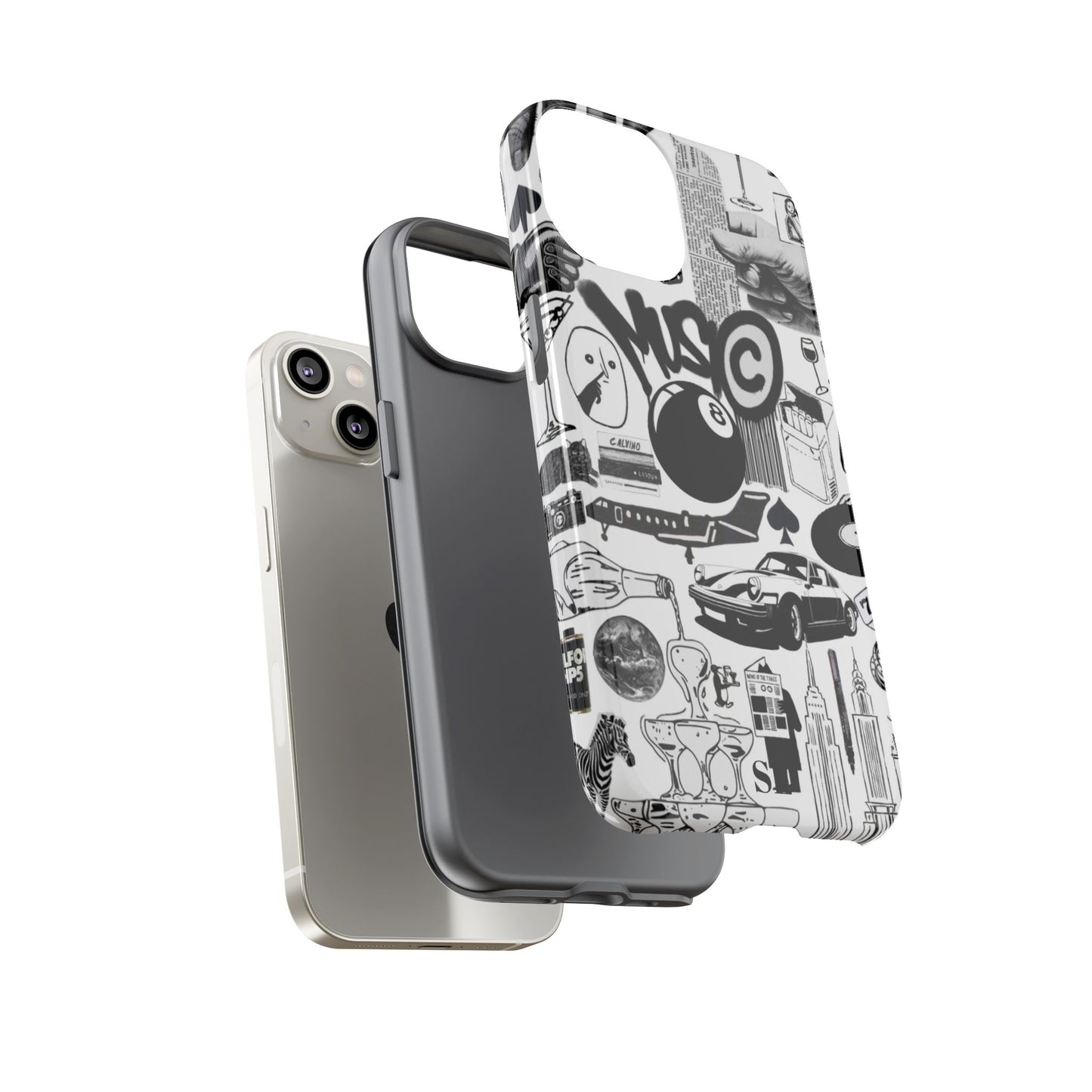 Black and White iPhone Case