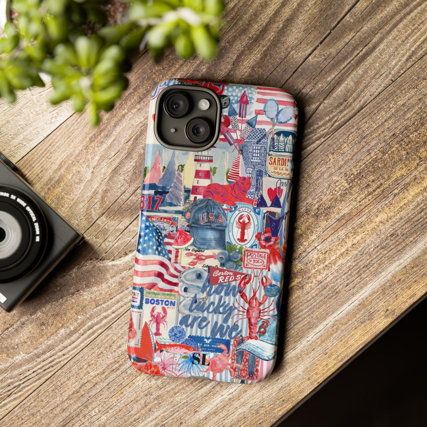 Red, White & Blue iPhone Case