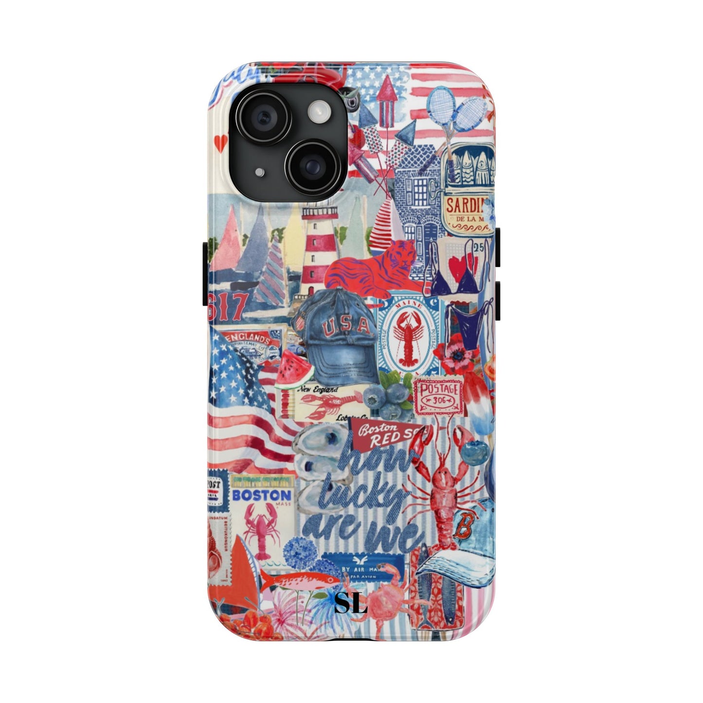 Red, White & Blue iPhone Case