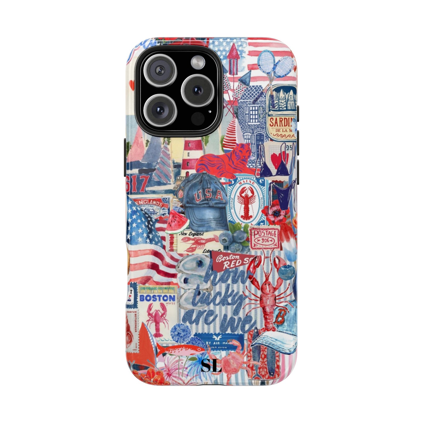 Red, White & Blue iPhone Case