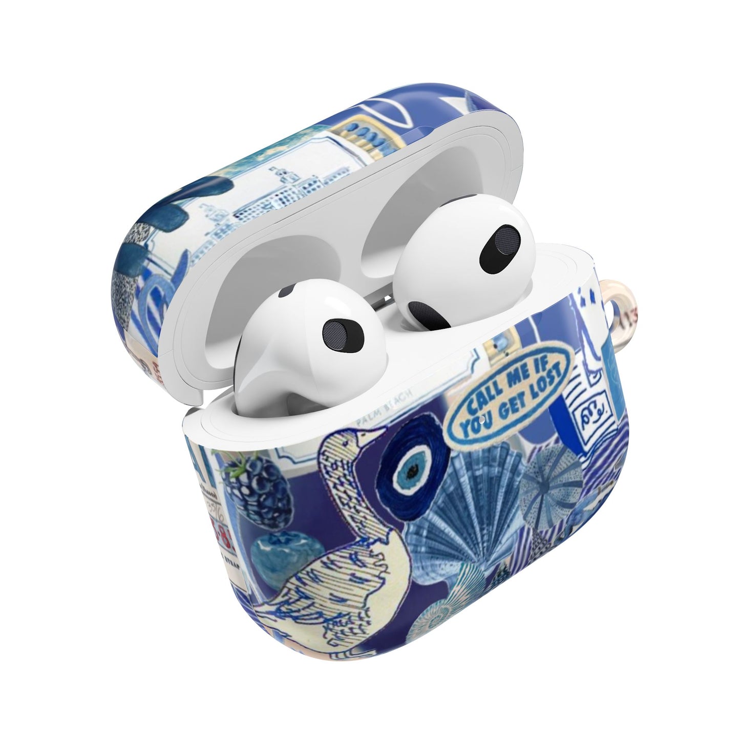 Blue Collage AirPod Case