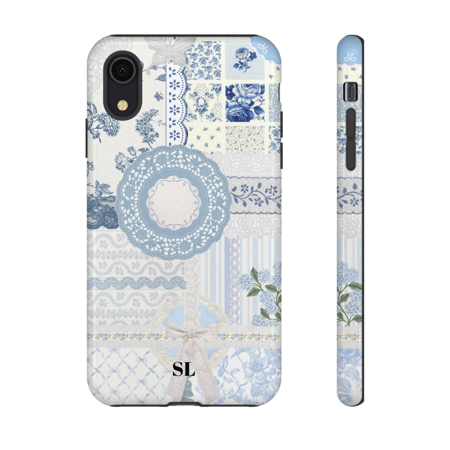 Blue Meadow Patchwork iPhone Case