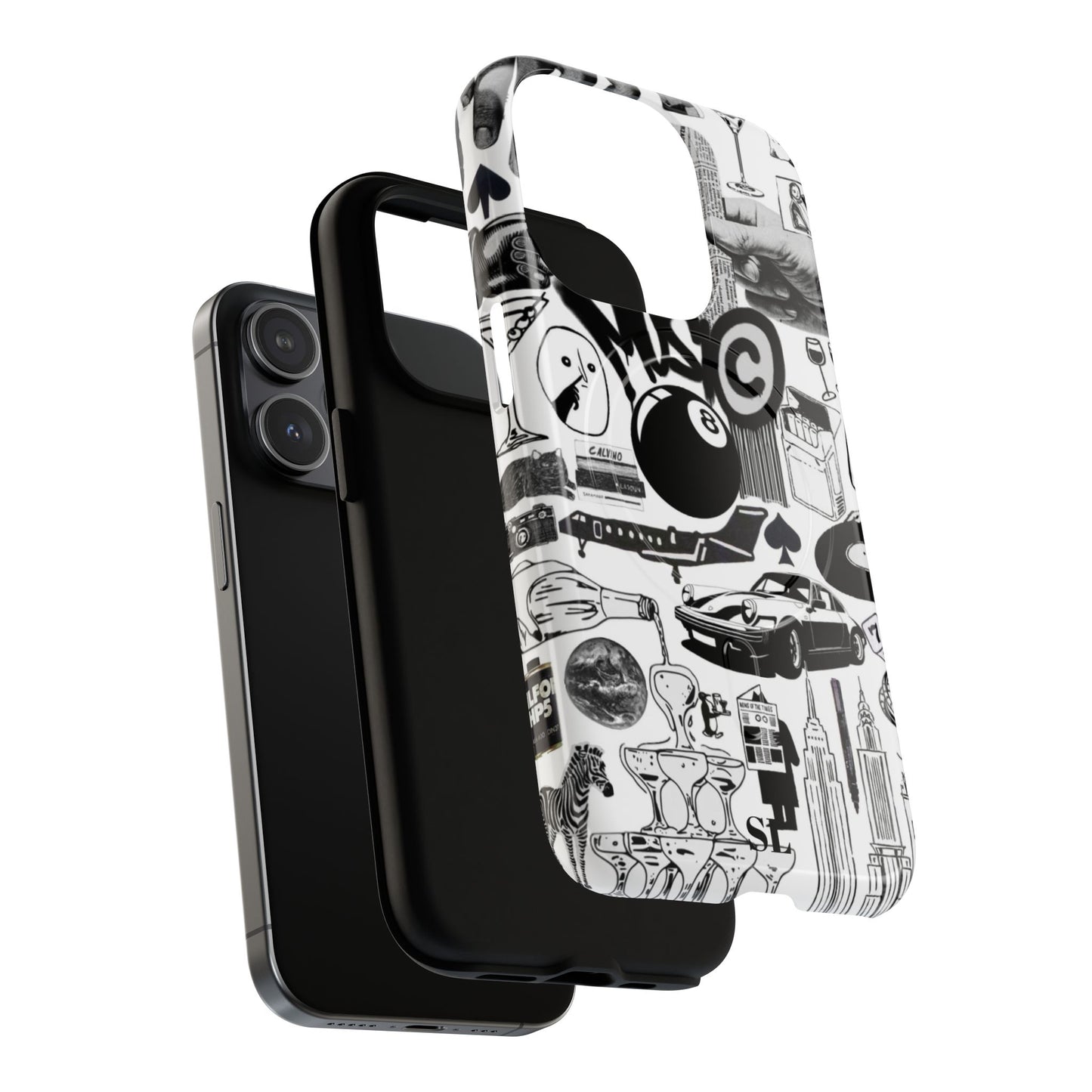 Black and White MagSafe Case