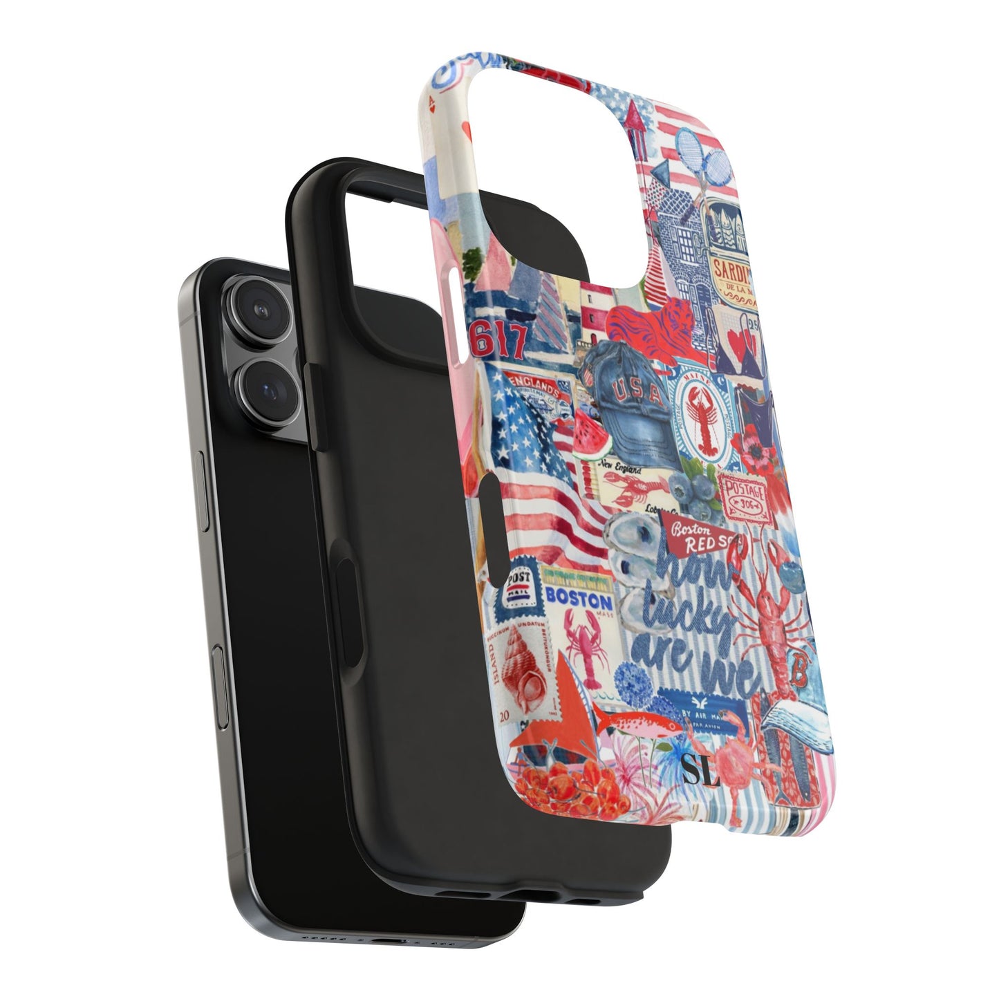Red, White & Blue iPhone Case