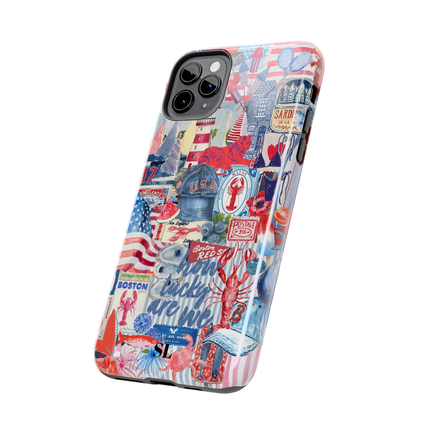 Red, White & Blue iPhone Case