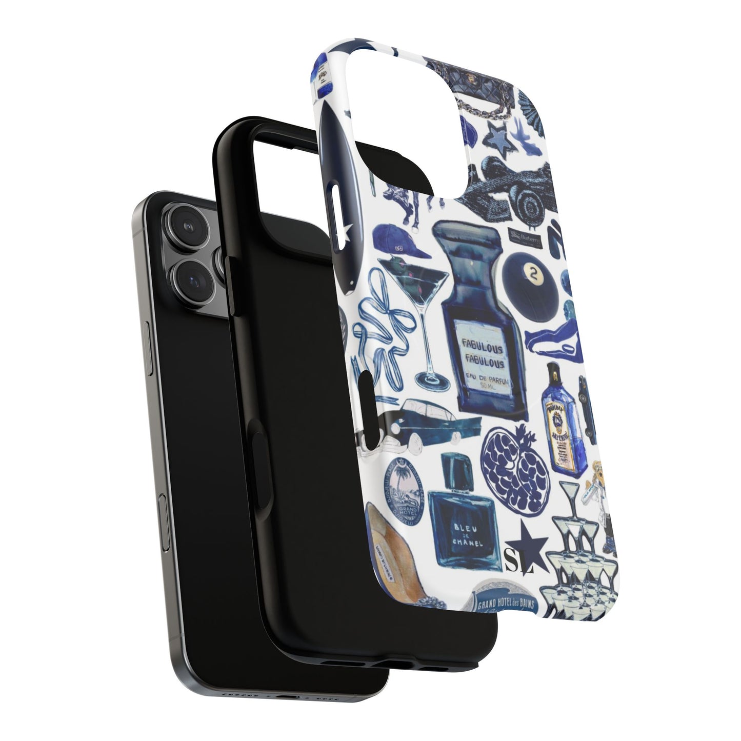 Navy Blue Collage MagSafe Case