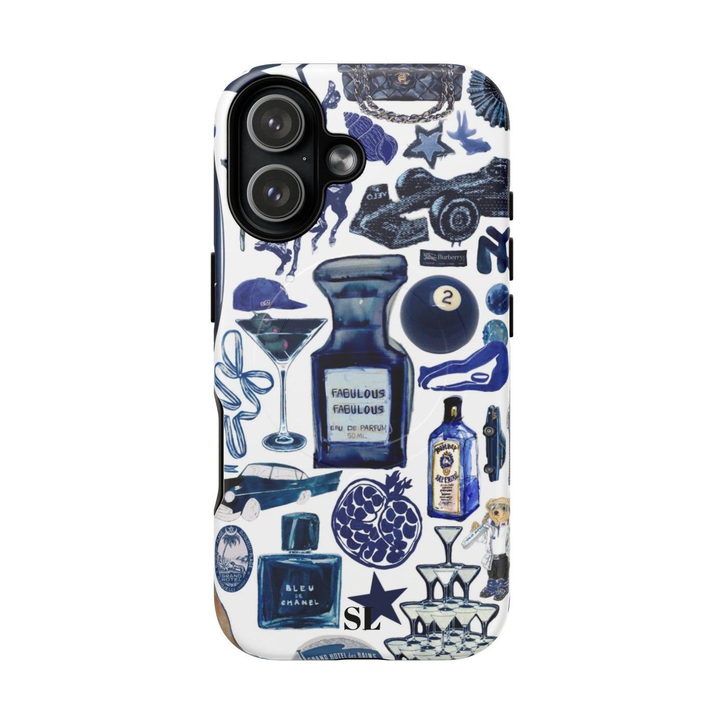 Navy Blue Collage MagSafe Case