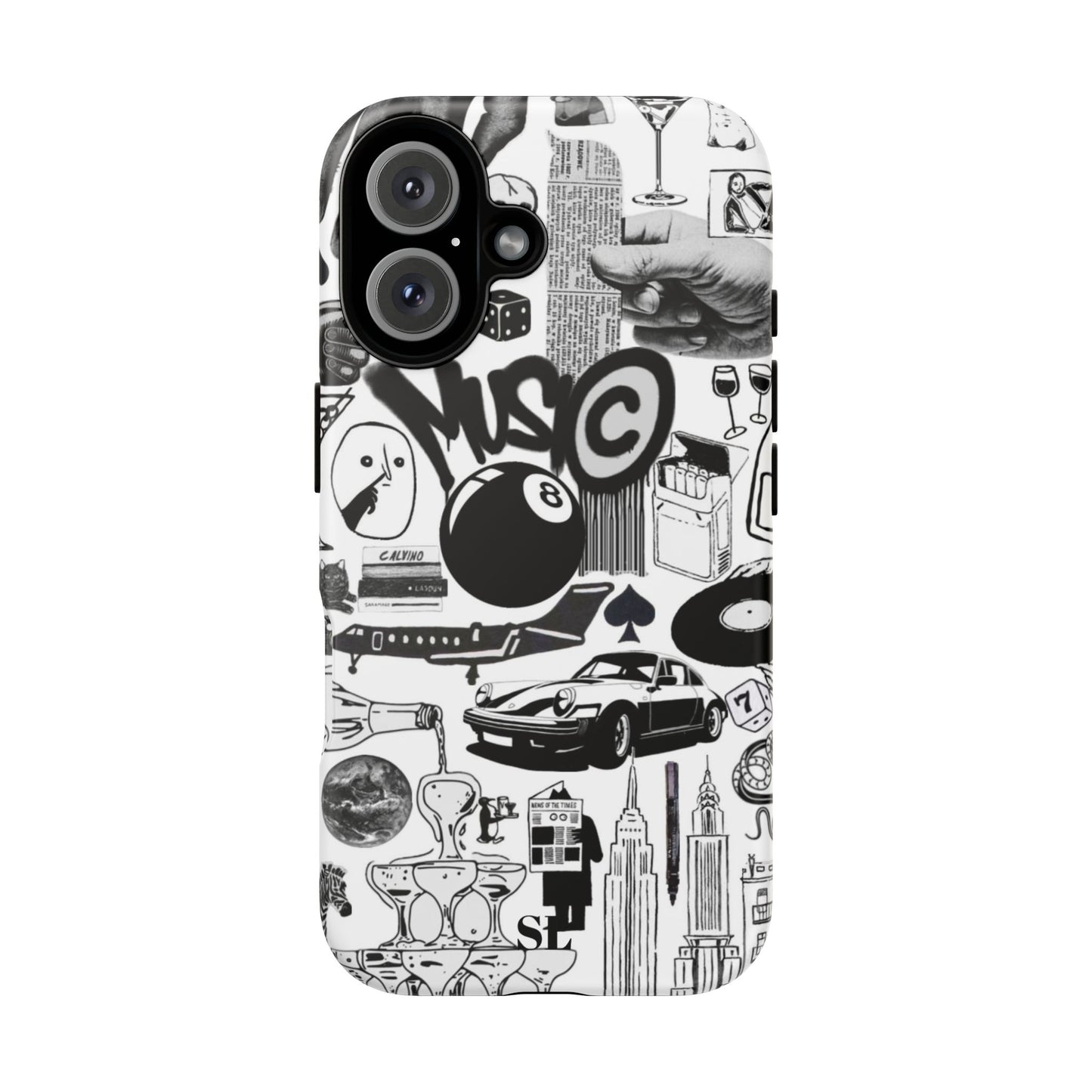 Black and White iPhone Case