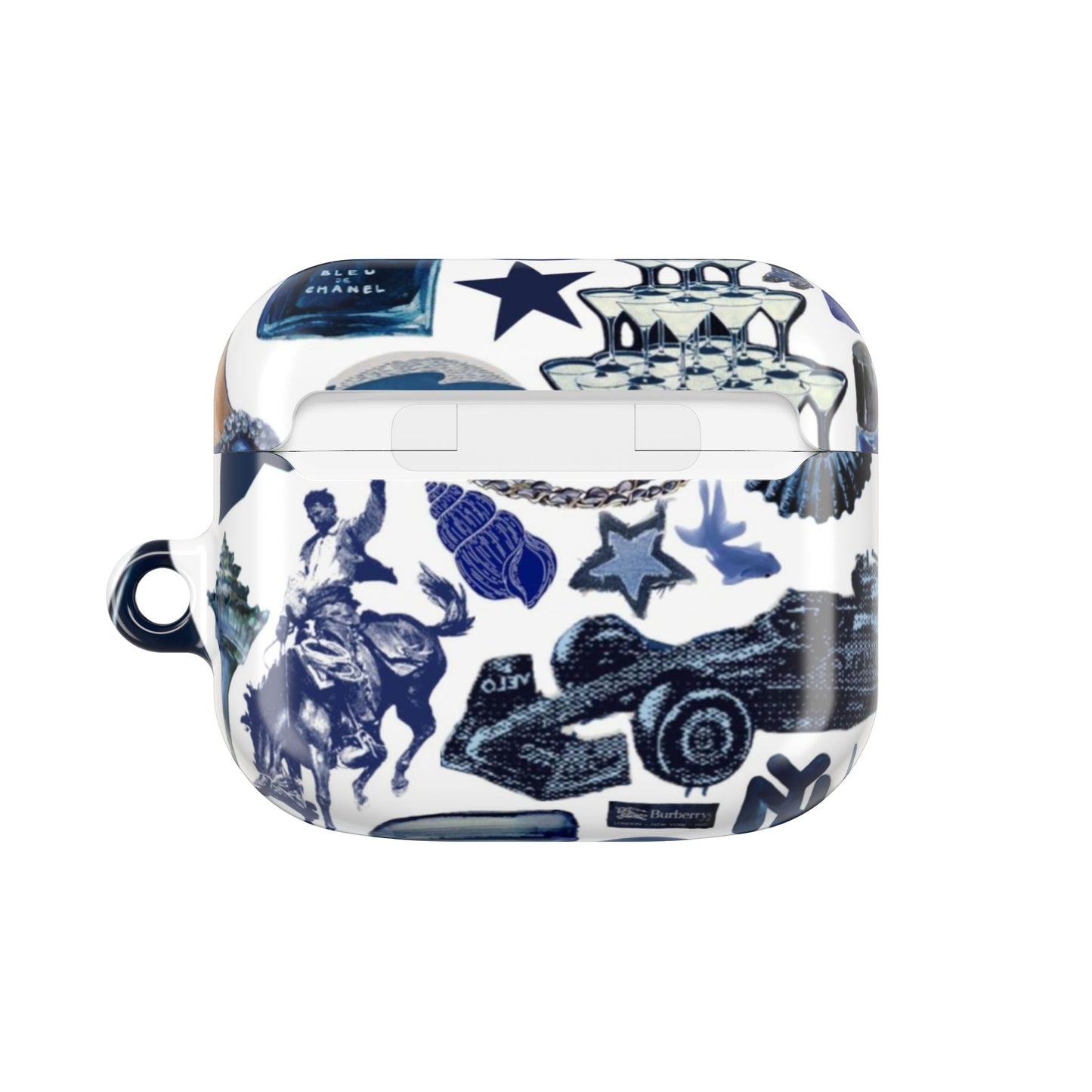 Navy Blue Collage AirPod Case