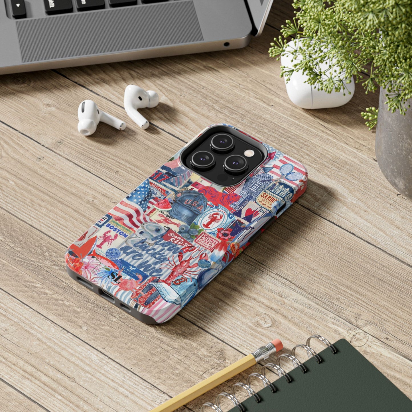Red, White & Blue iPhone Case