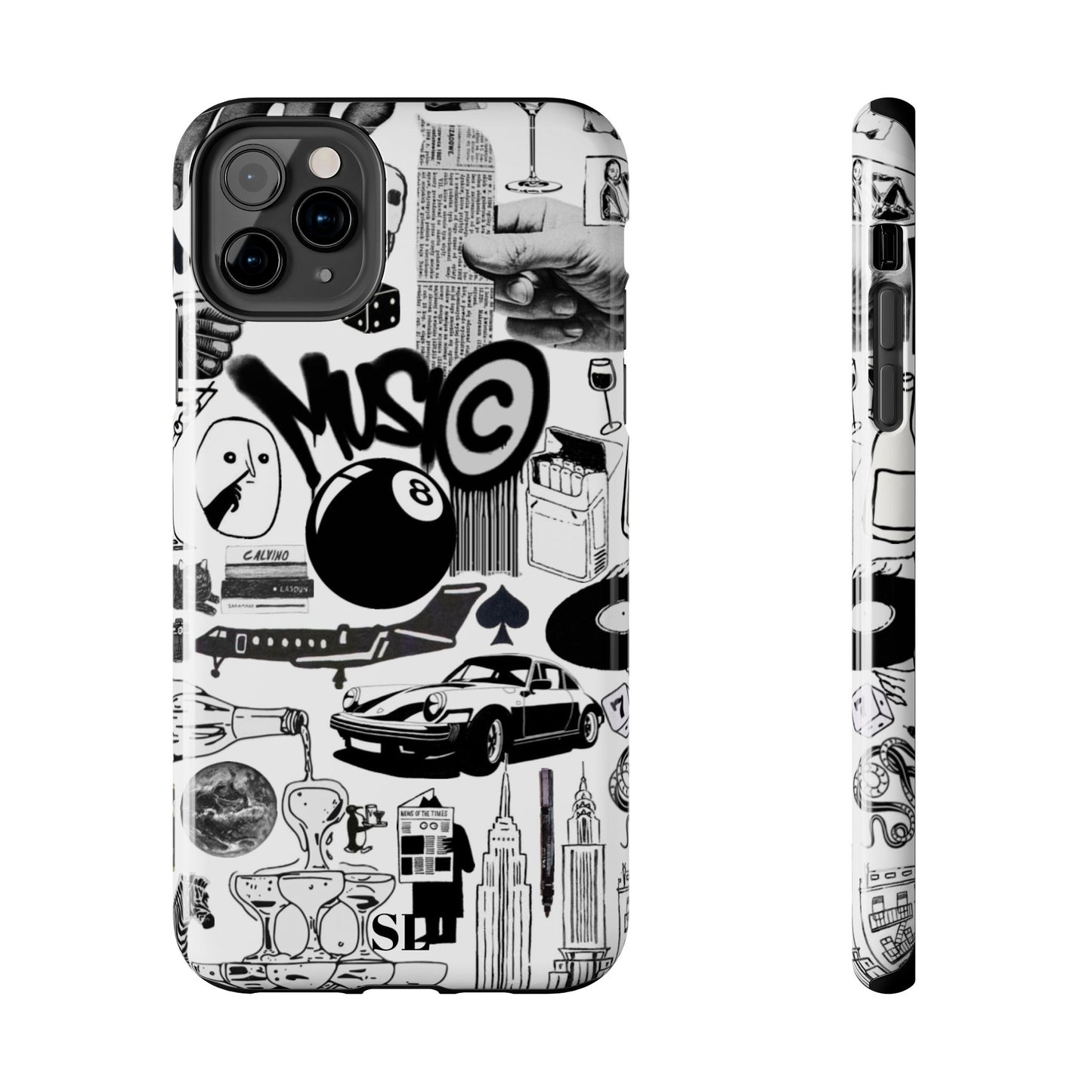 Black and White Collage iPhone Case