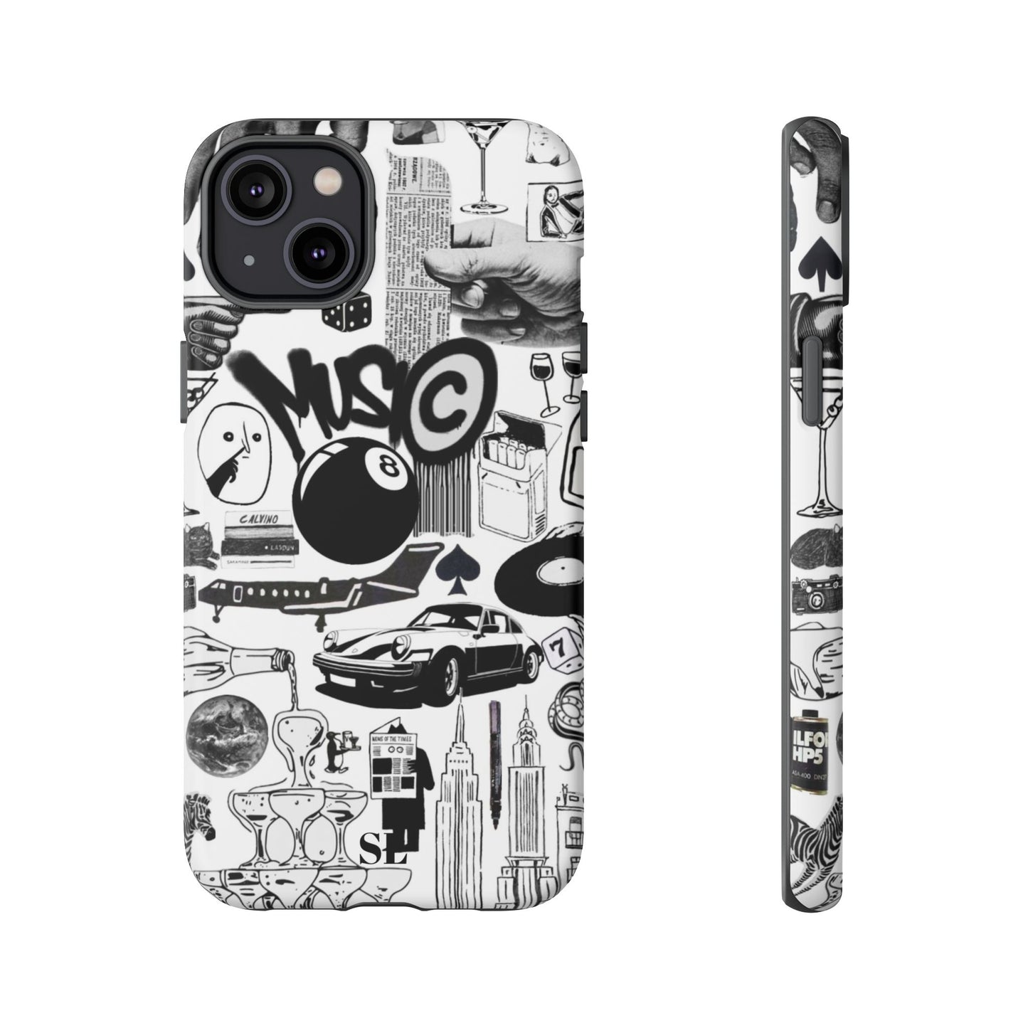 Black and White iPhone Case