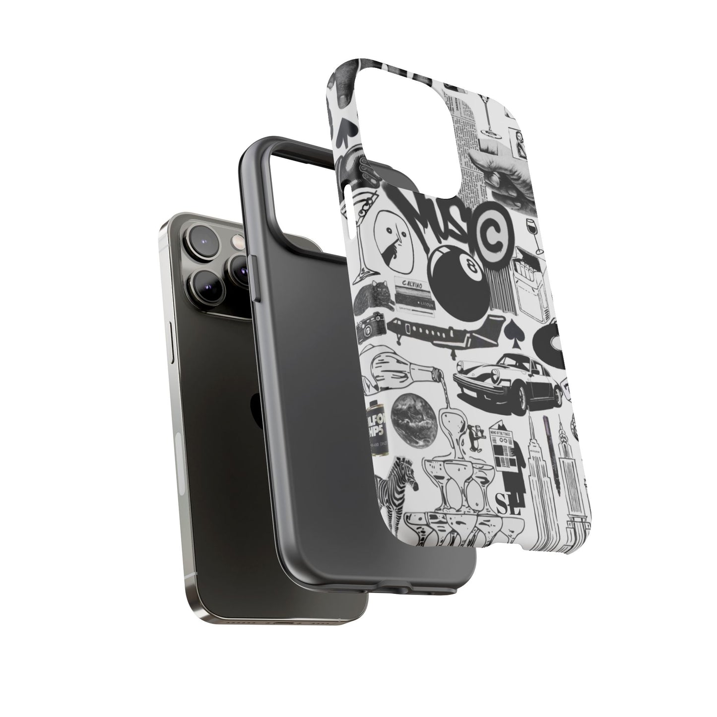 Black and White iPhone Case