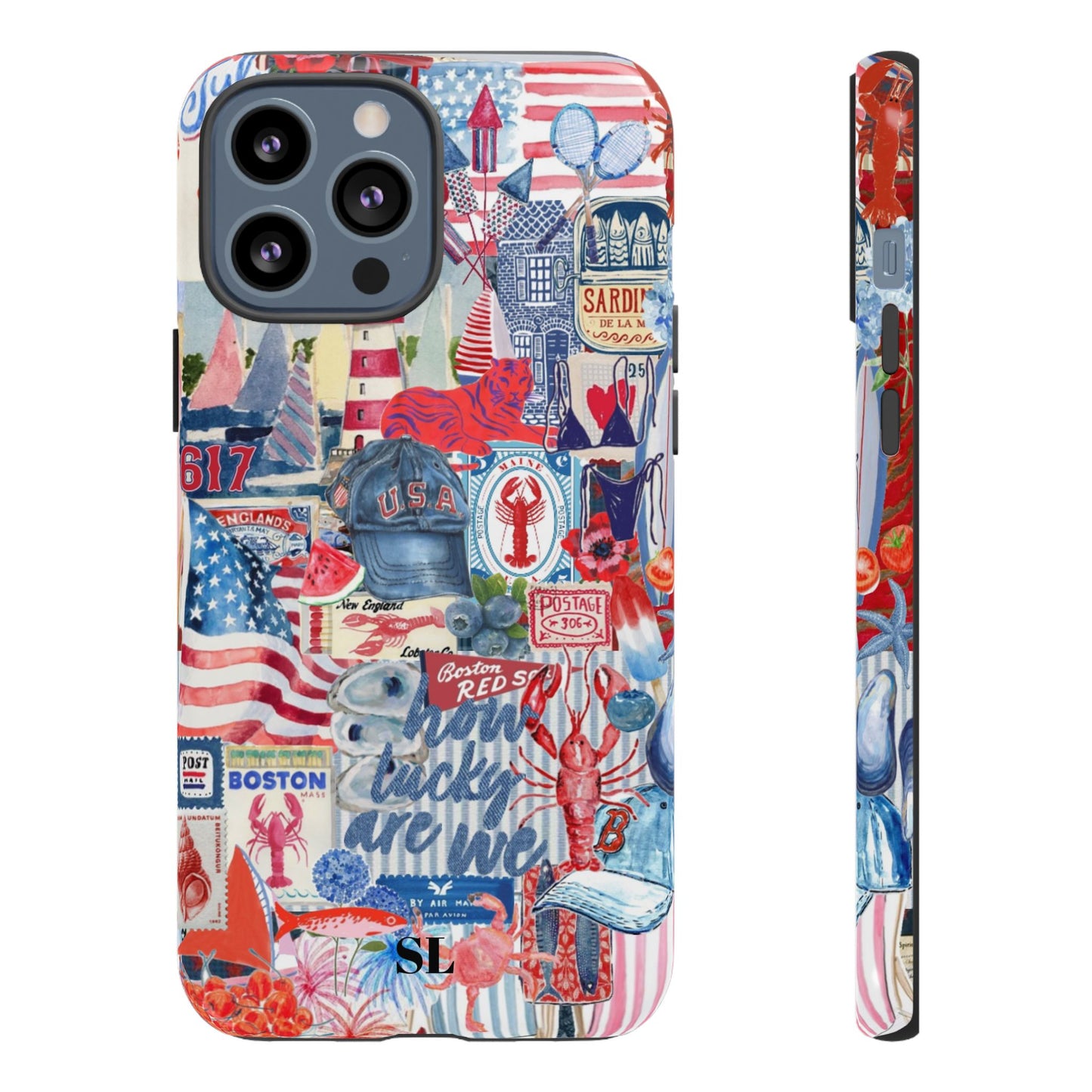 Red, White & Blue iPhone Case