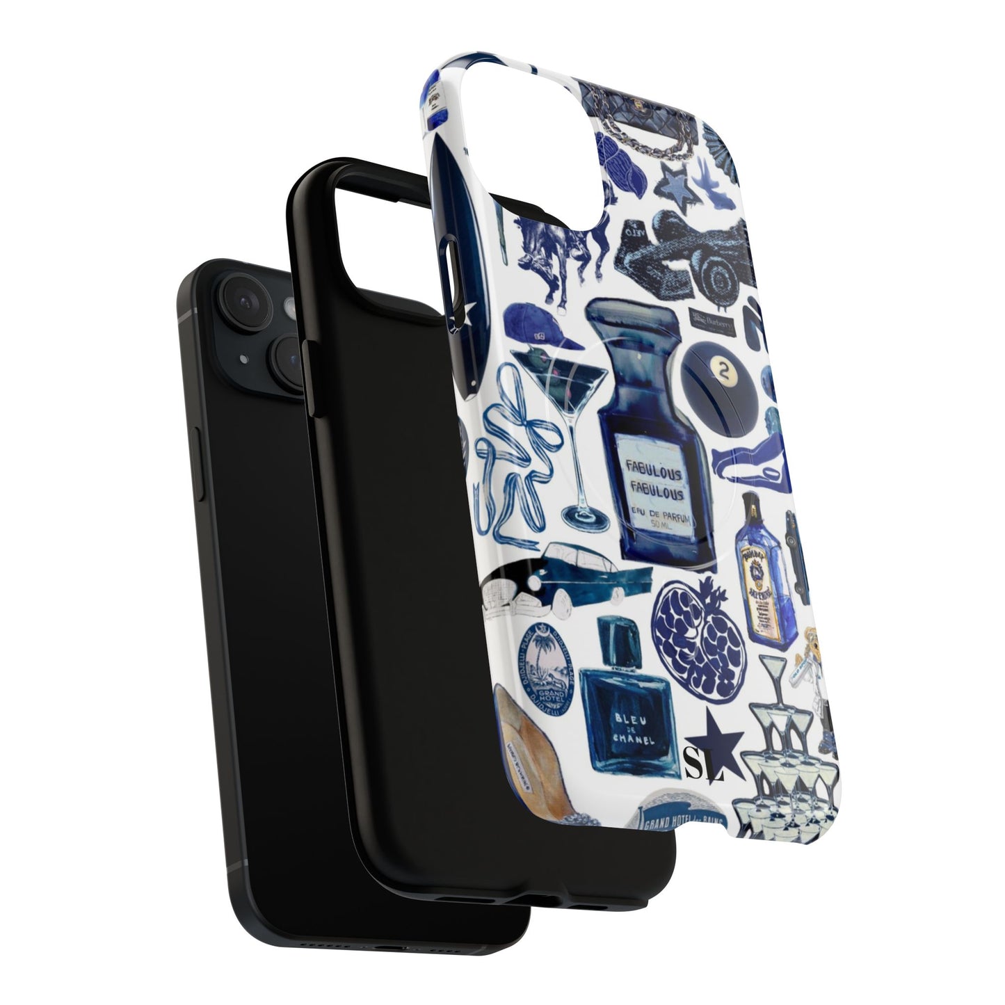 Navy Blue Collage MagSafe Case