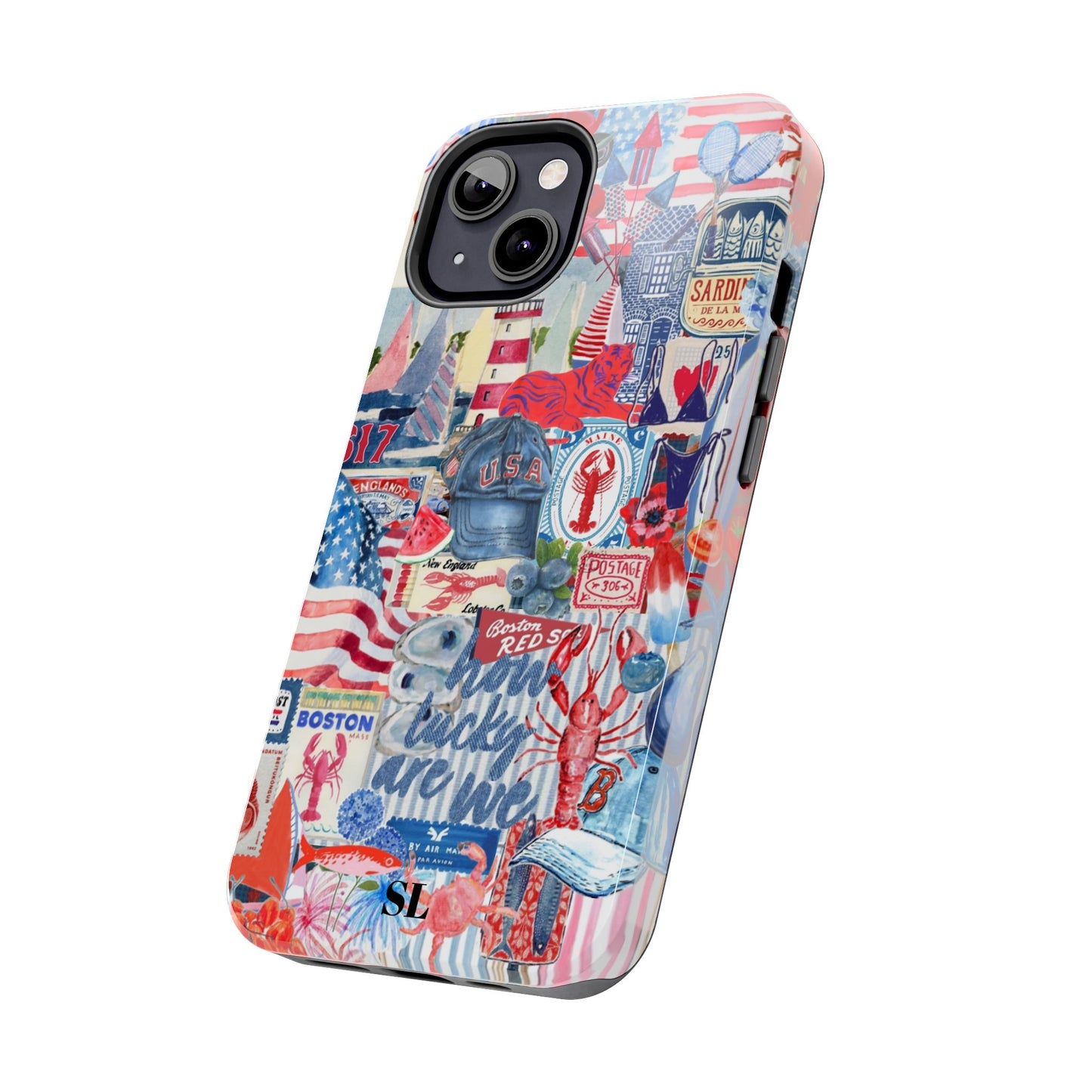 Red, White & Blue iPhone Case