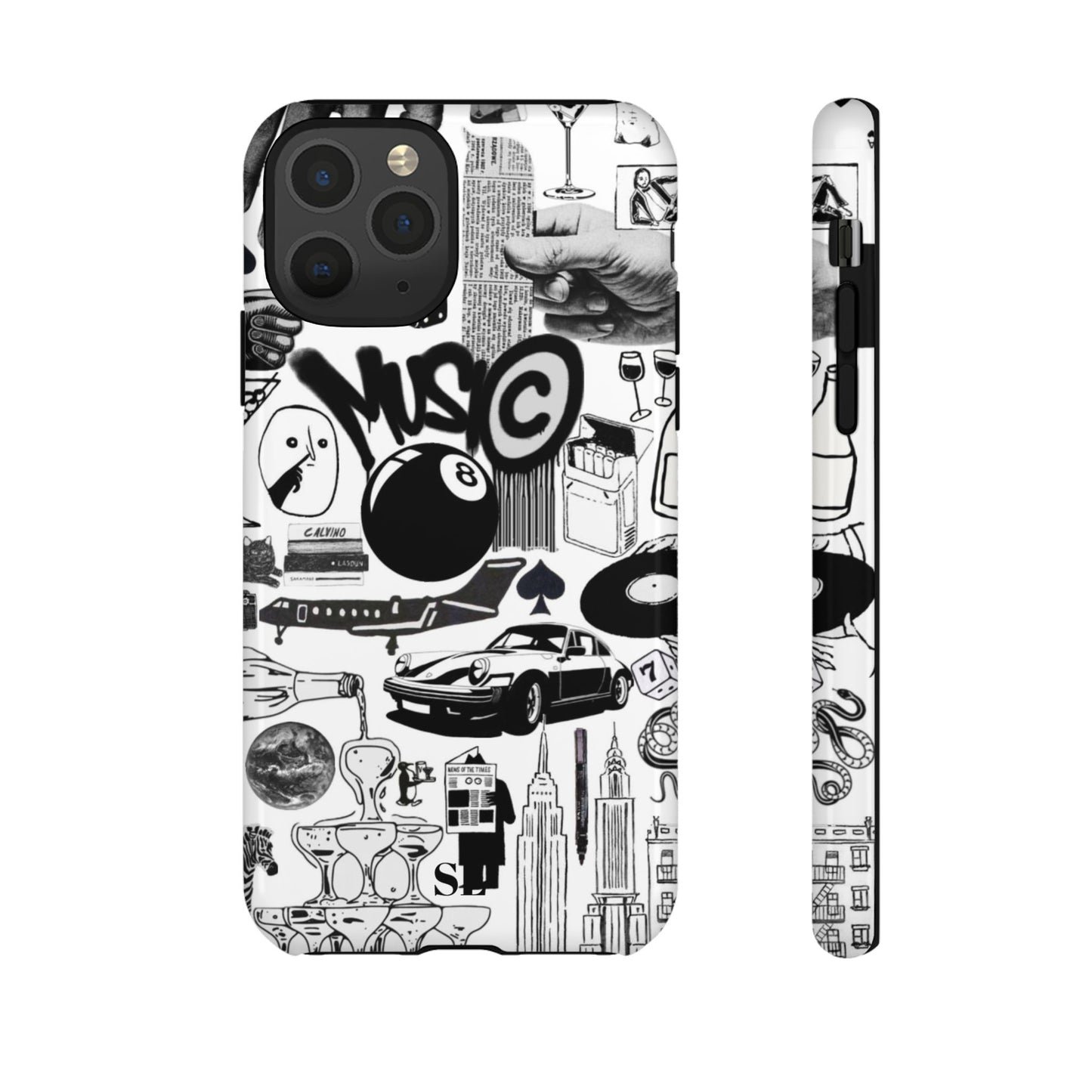 Black and White iPhone Case