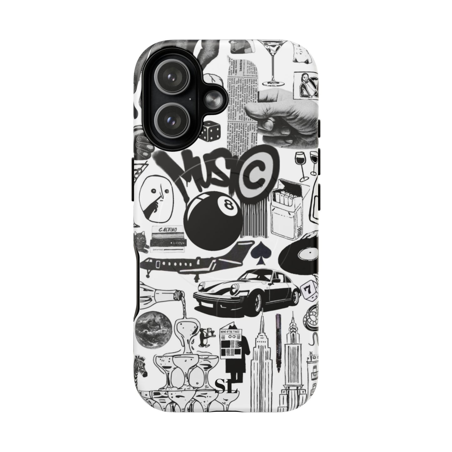 Black and White MagSafe Case