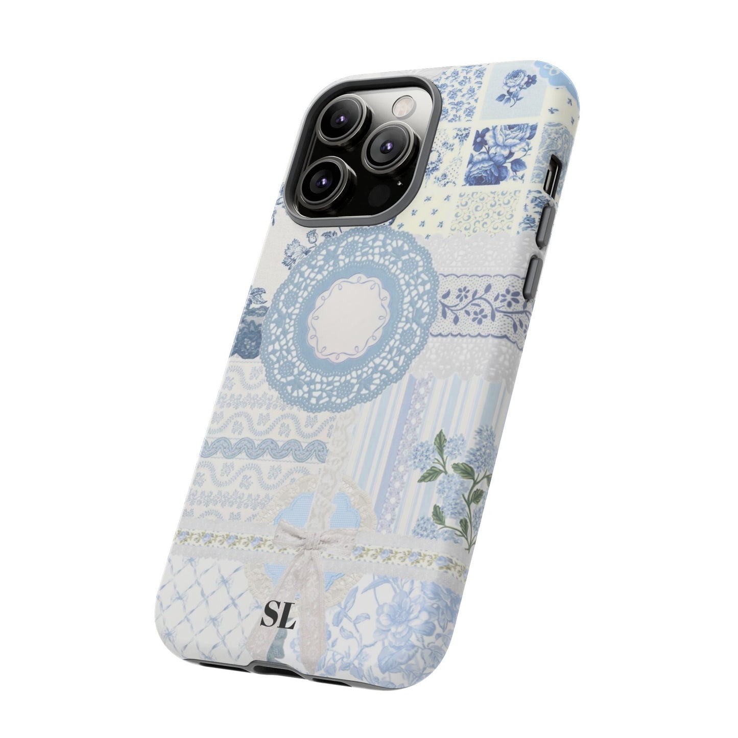 Blue Meadow Patchwork iPhone Case