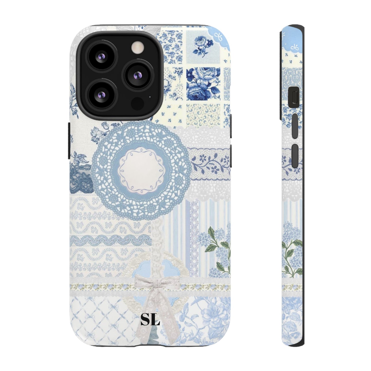 Blue Meadow Patchwork iPhone Case