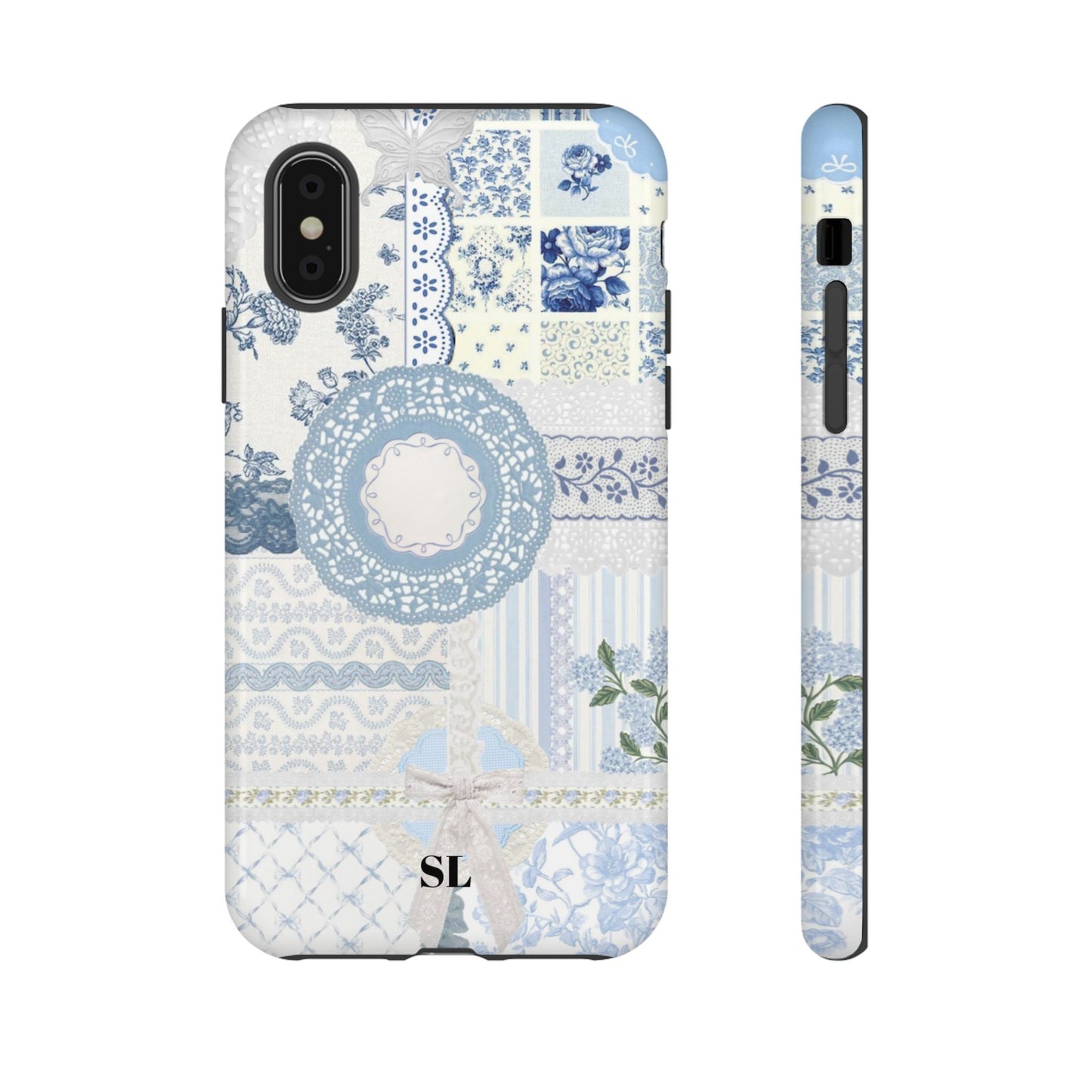 Blue Meadow Patchwork iPhone Case