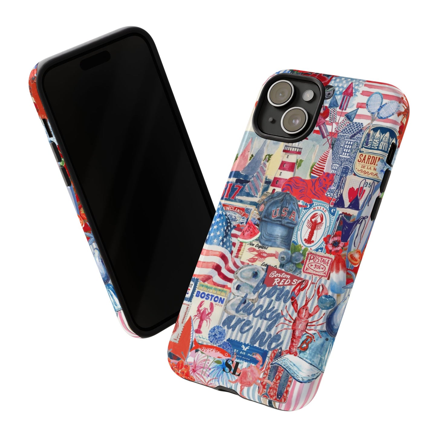 Red, White & Blue iPhone Case