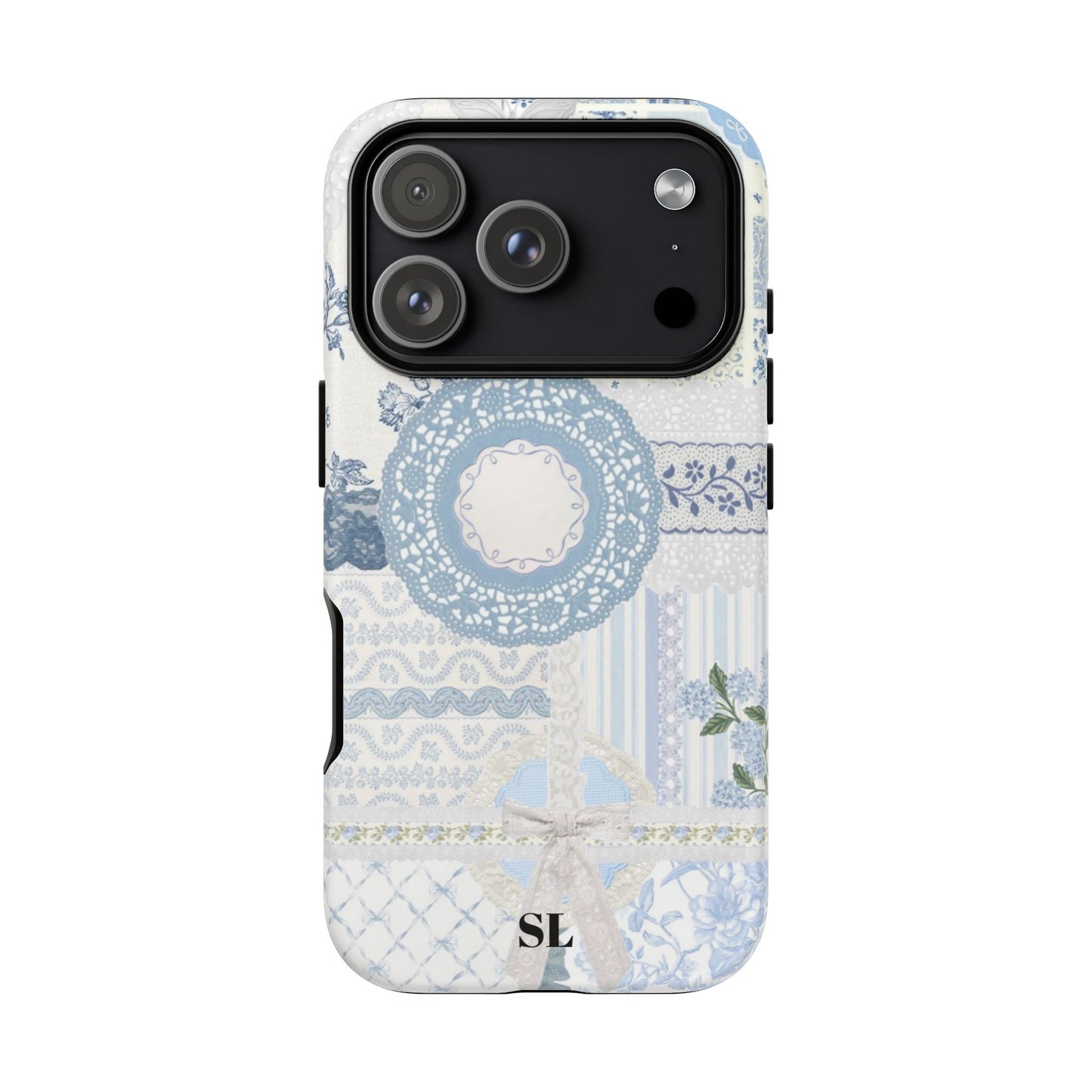 Blue Meadow Patchwork iPhone Case