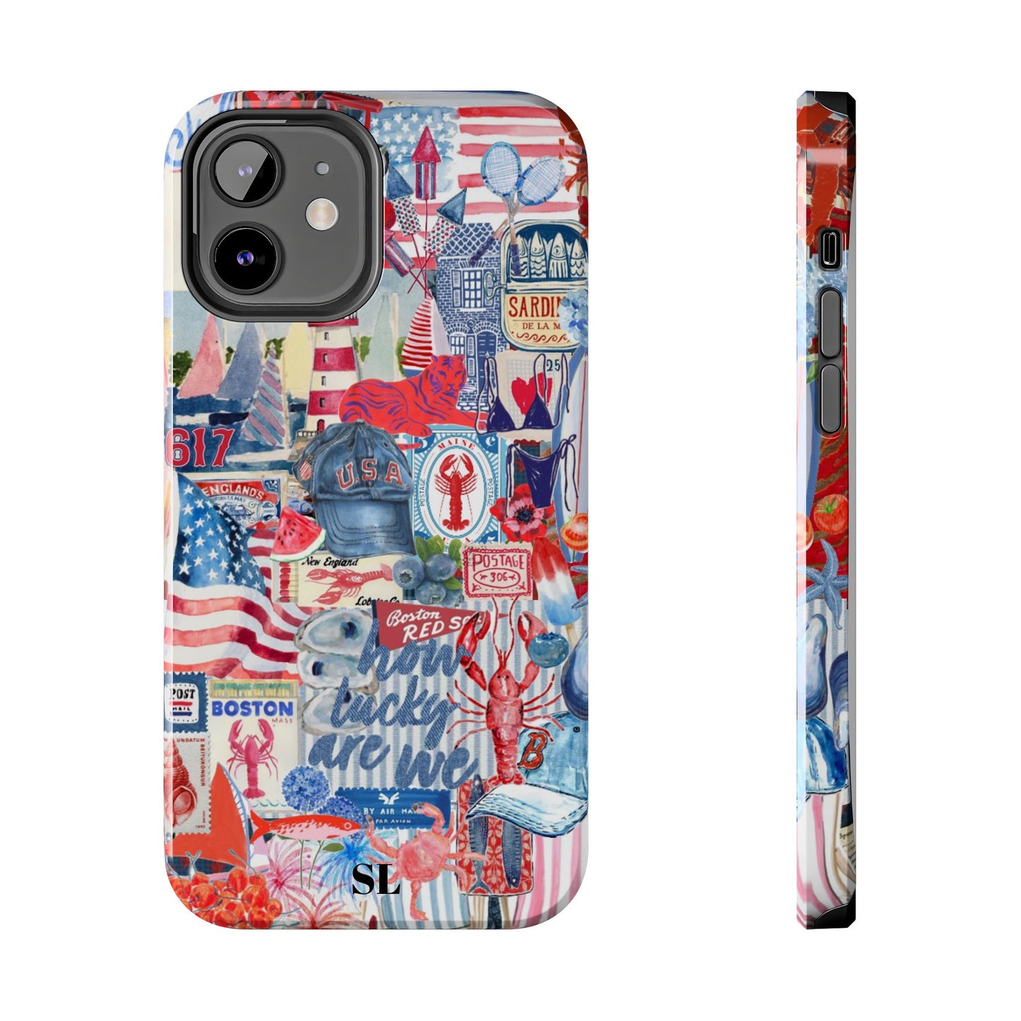 Red, White & Blue iPhone Case