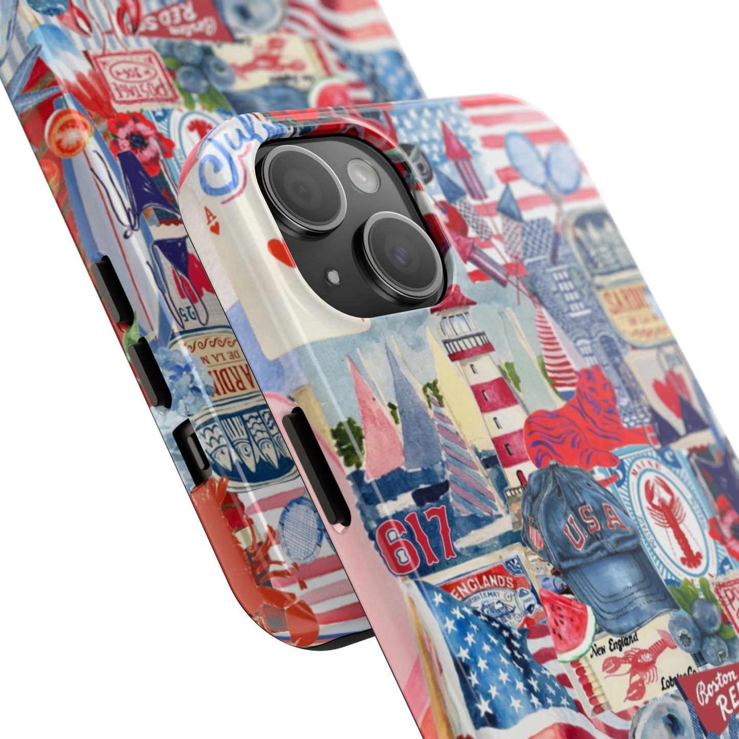 Red, White & Blue iPhone Case